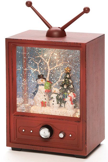 KONSTSMIDE Led lantaarn Fernseher mit 3 Schneemännern, Weihnachtsdeko