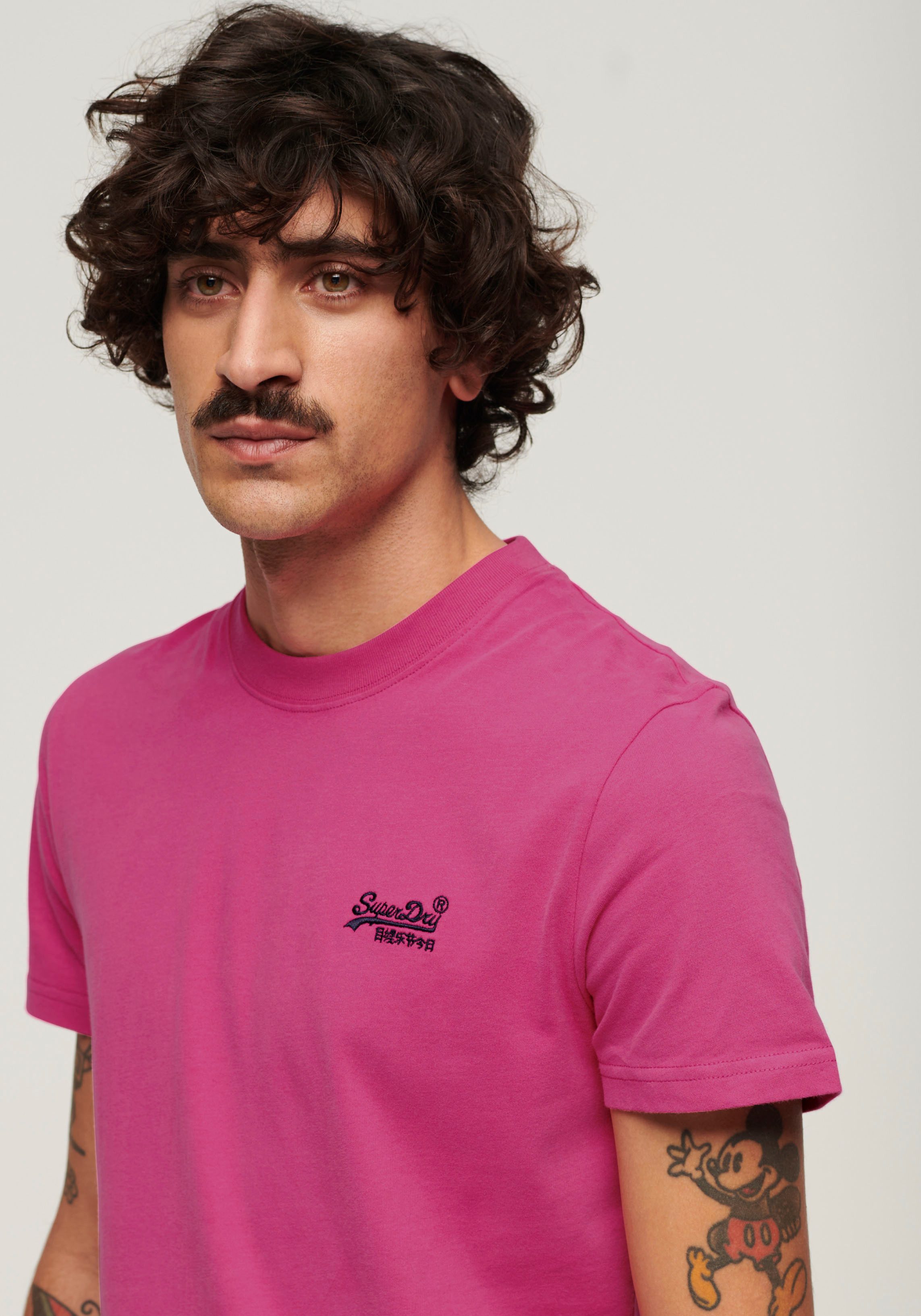 Superdry Shirt met ronde hals ESSENTIAL LOGO EMB TEE