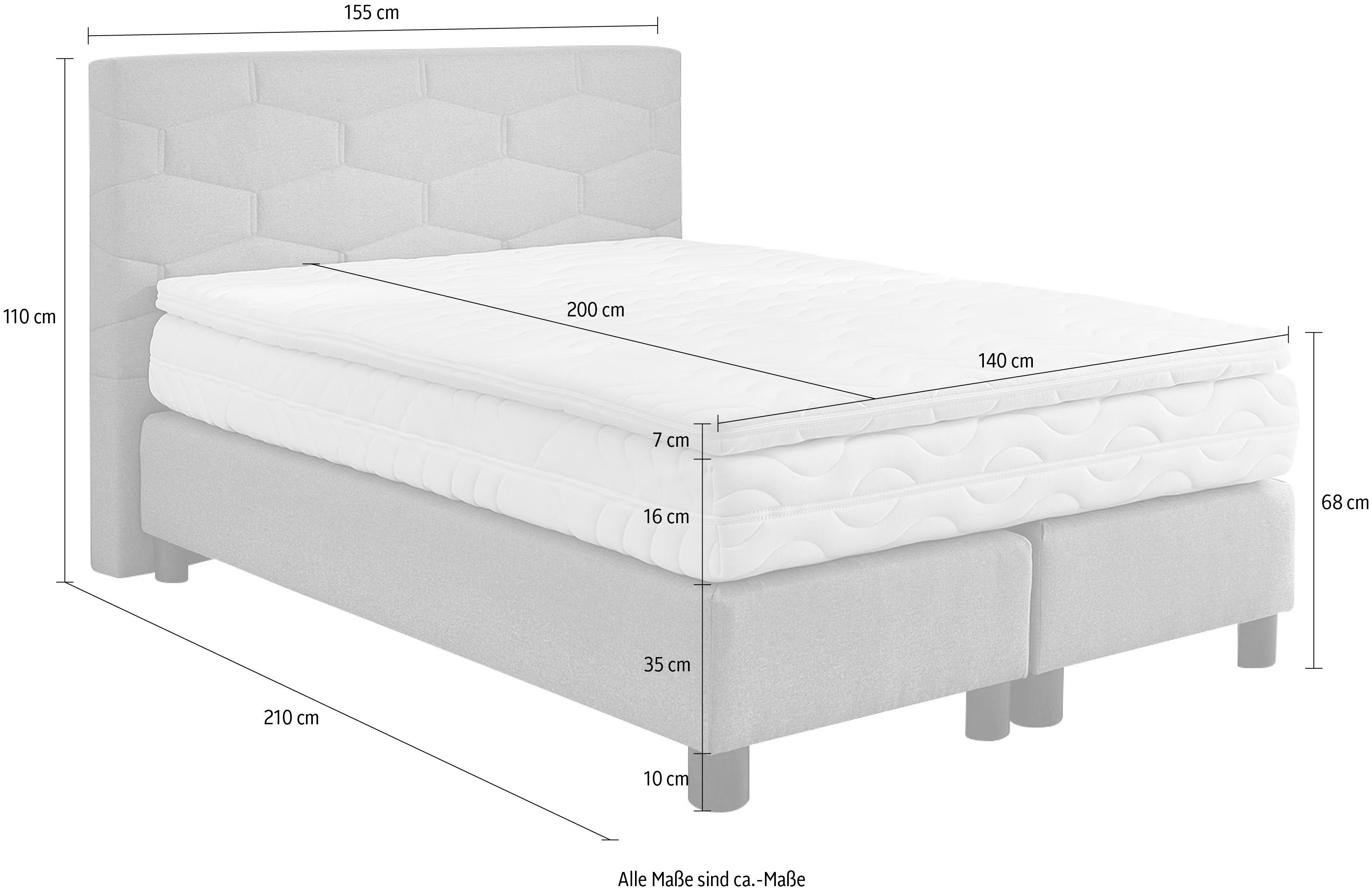 Westfalia Polsterbetten Boxspring naar keuze met topmatras