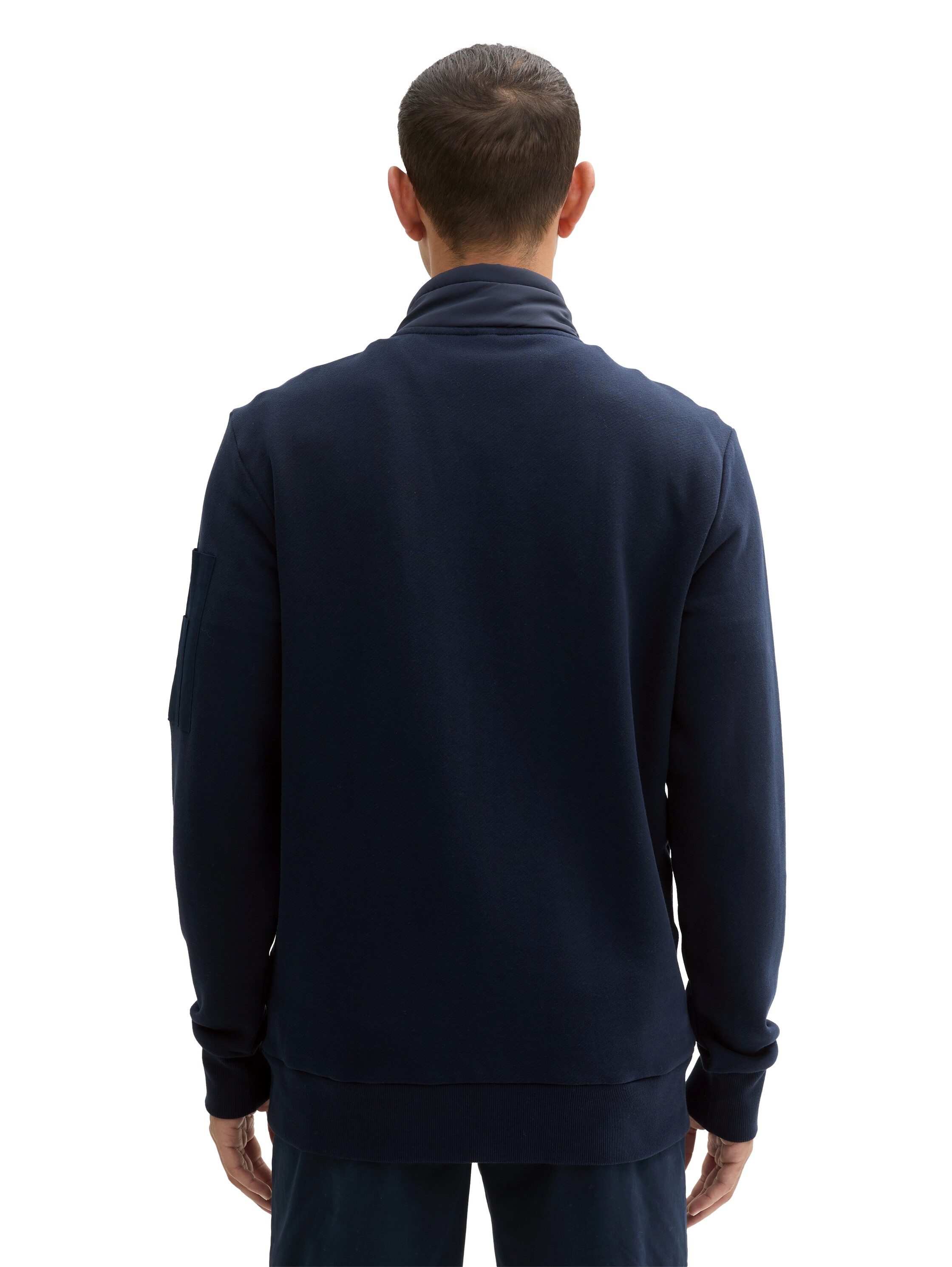 Tom Tailor Sweatvest met geborduurd logo