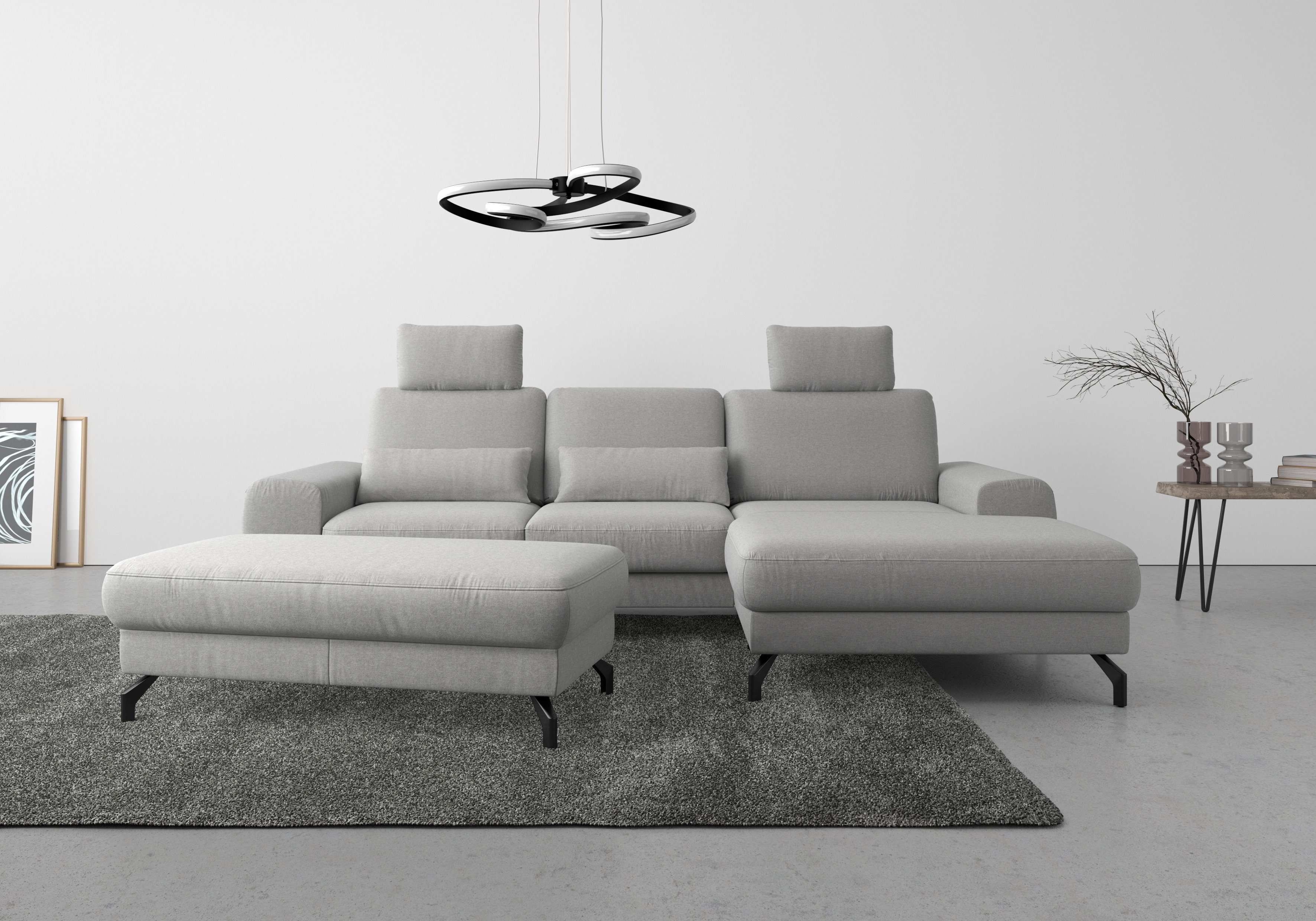 sit&more Hockerbank Cinturo met binnenvering, zithoogte 45 cm