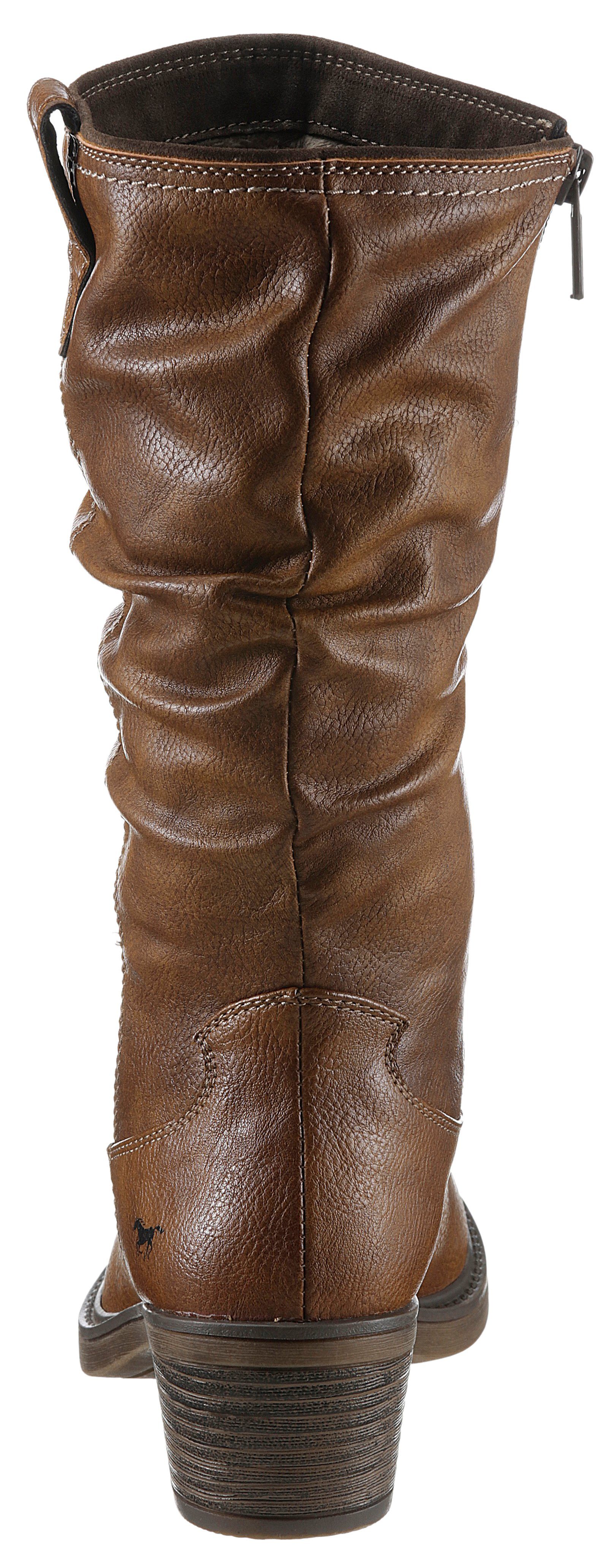 Mustang Shoes Cowboylaarzen met aangerimpelde slouchy-schacht