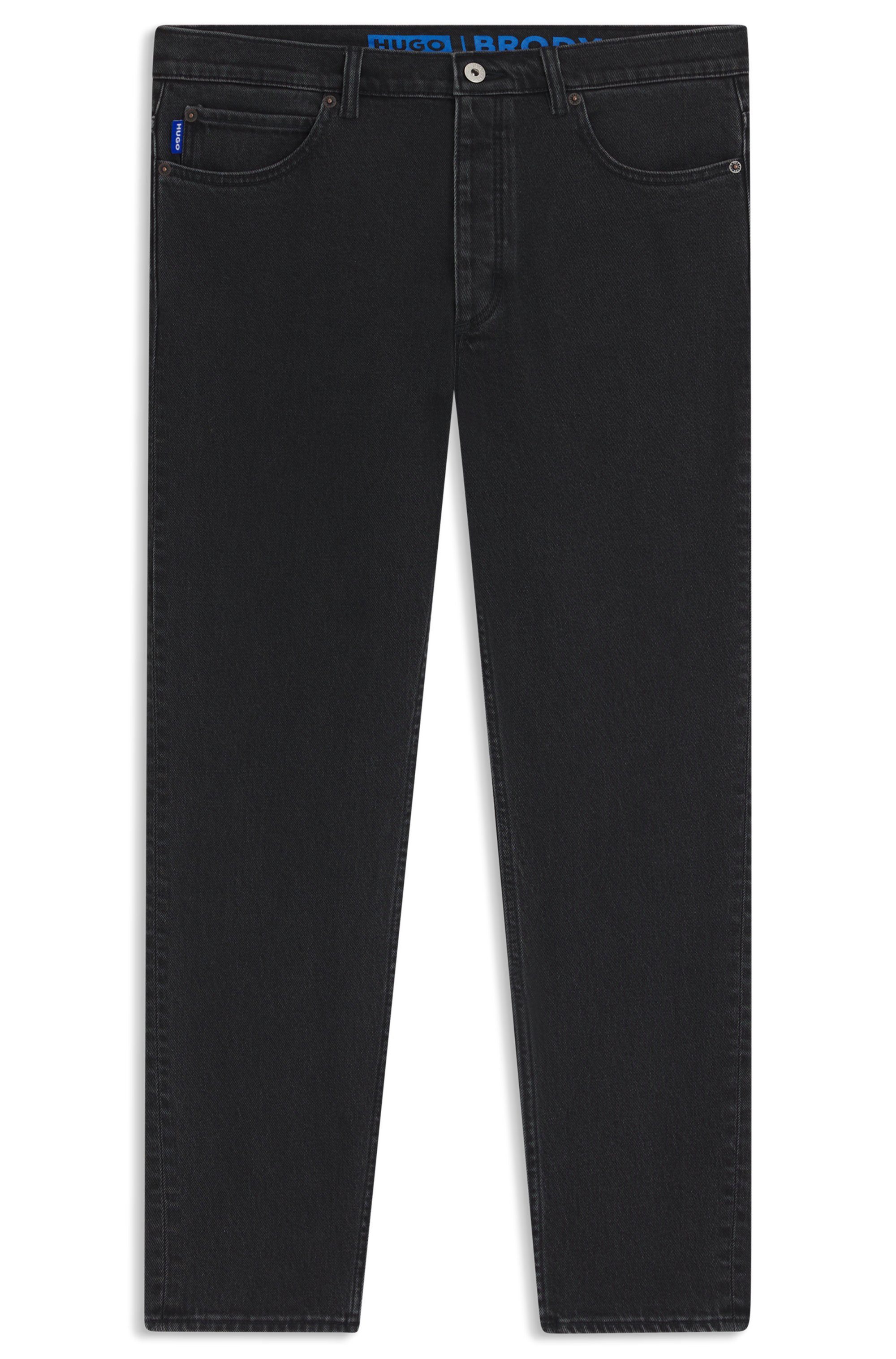 HUGO Blue Tapered jeans Brody met stone-washed-finish