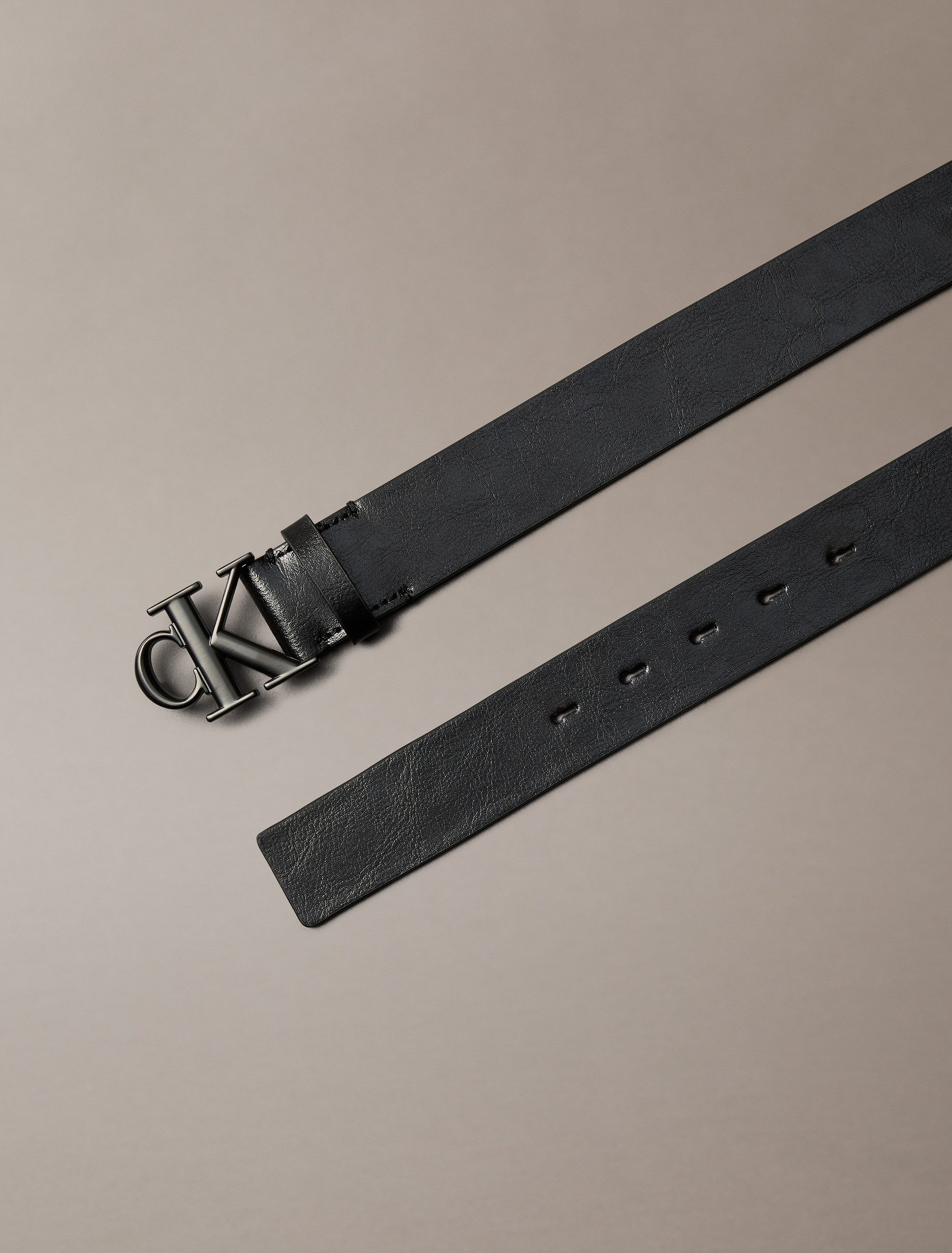 Calvin Klein Leren riem MONOGRAM BUCKLE 35MM