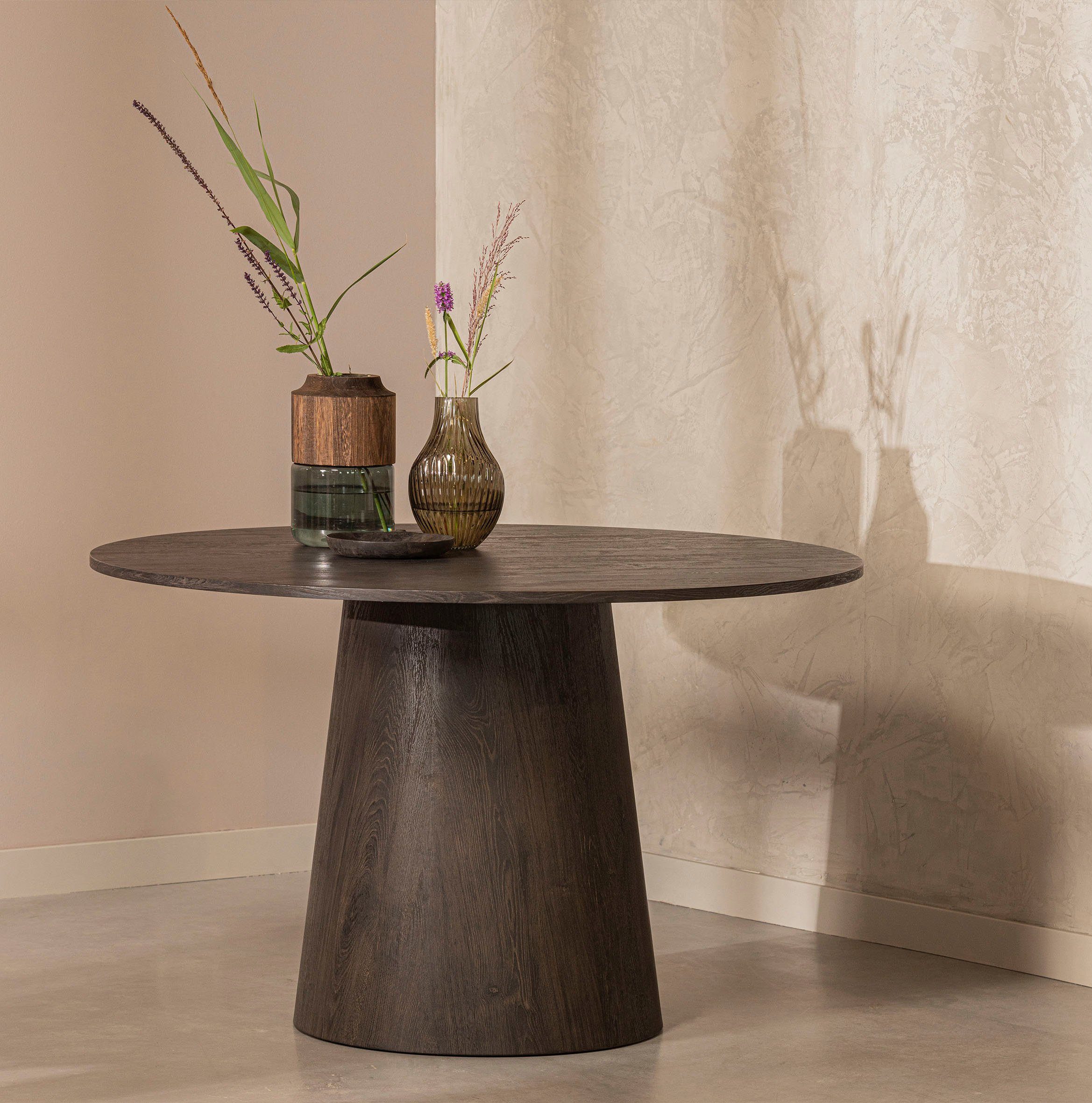 WOOOD Eettafel MAAN met duidelijk zichtbare houtnerf, ø120 cm