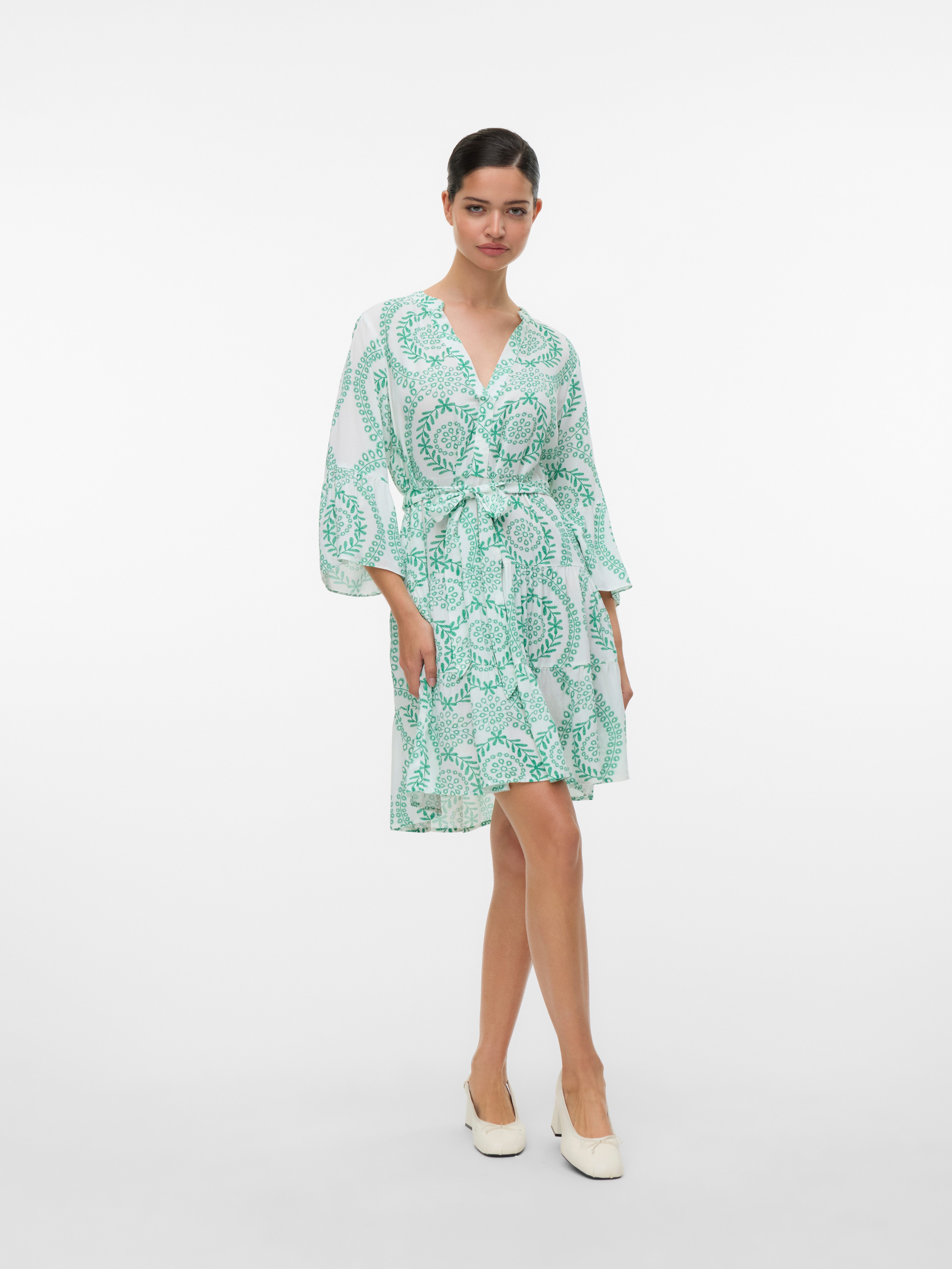 Vero Moda Tuniekjurk VMMELBA 3/4 SHORT BELT DRESS WVN GA NOOS