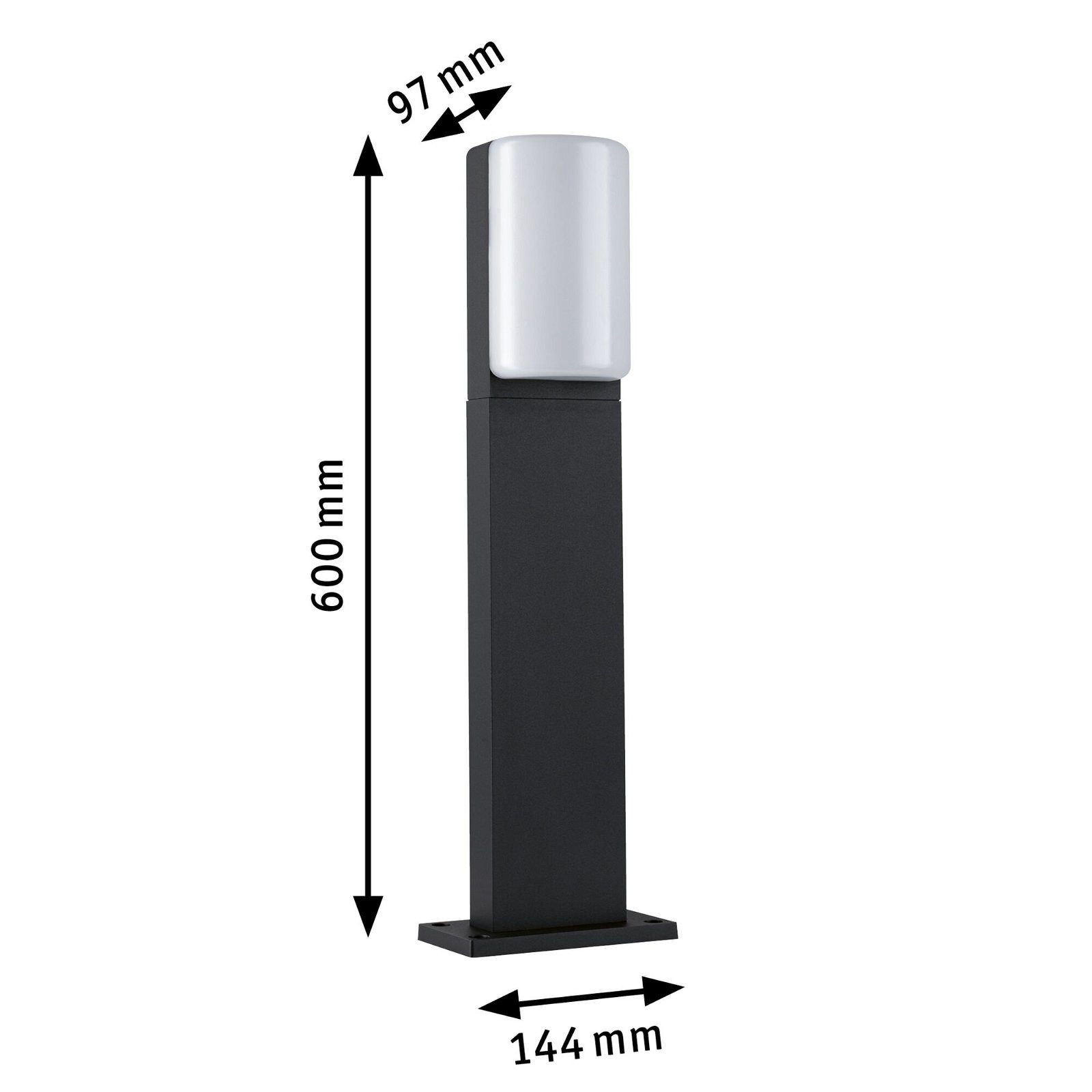 Paulmann Led-bolderlamp Bonnie IP44 600mm 3000K 8,5W 560lm 230V antraciet aluminium (1 stuk)