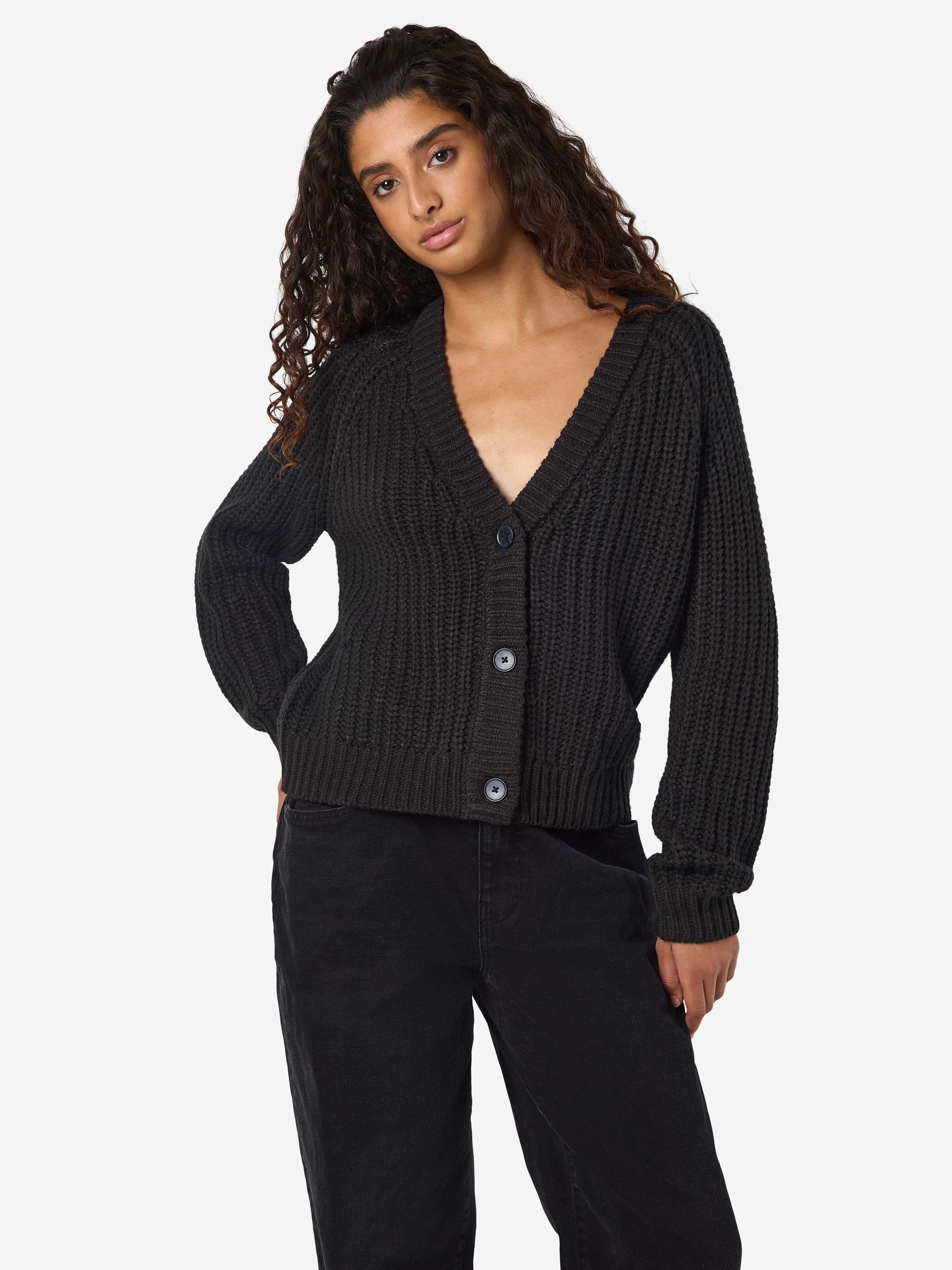 Noisy may Vest NMCHARLIE L/S V-NECK KNIT CARDIGAN NOOS
