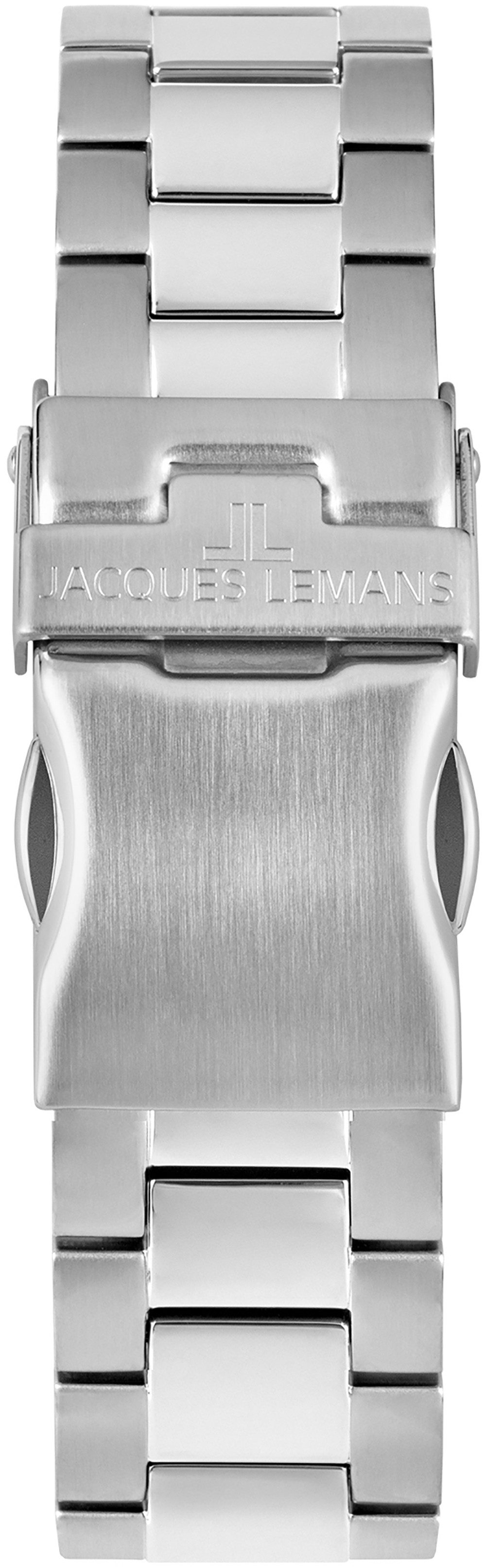 Jacques Lemans Kwartshorloge Derby Horloge, herenhorloge, dameshorloge, roestvrijstalen band, tot 10 bar waterdicht.