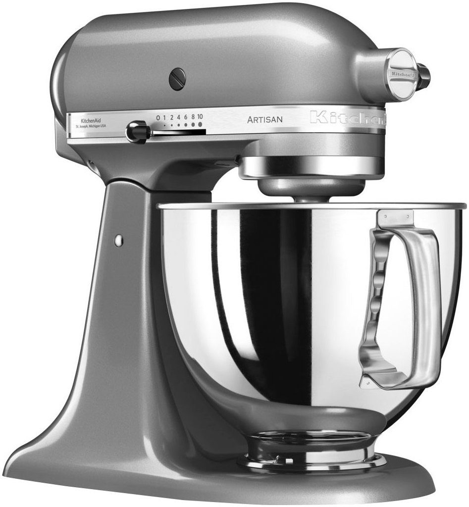 KitchenAid Keukenmachine 5KSM125ECU met gratis glazen kom + 3 pastavoorstukken