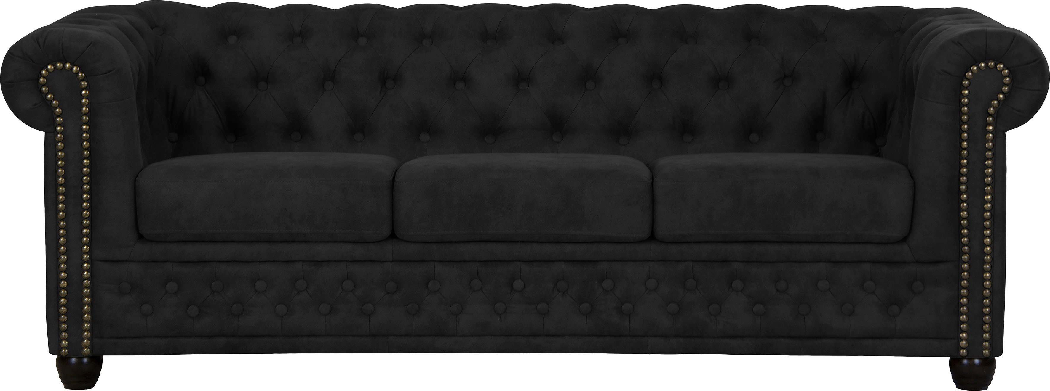 Home affaire Chesterfield-bank Rysum Chesterfield look, in 2 verschillende stoffen, 2 versies snel leverbaar