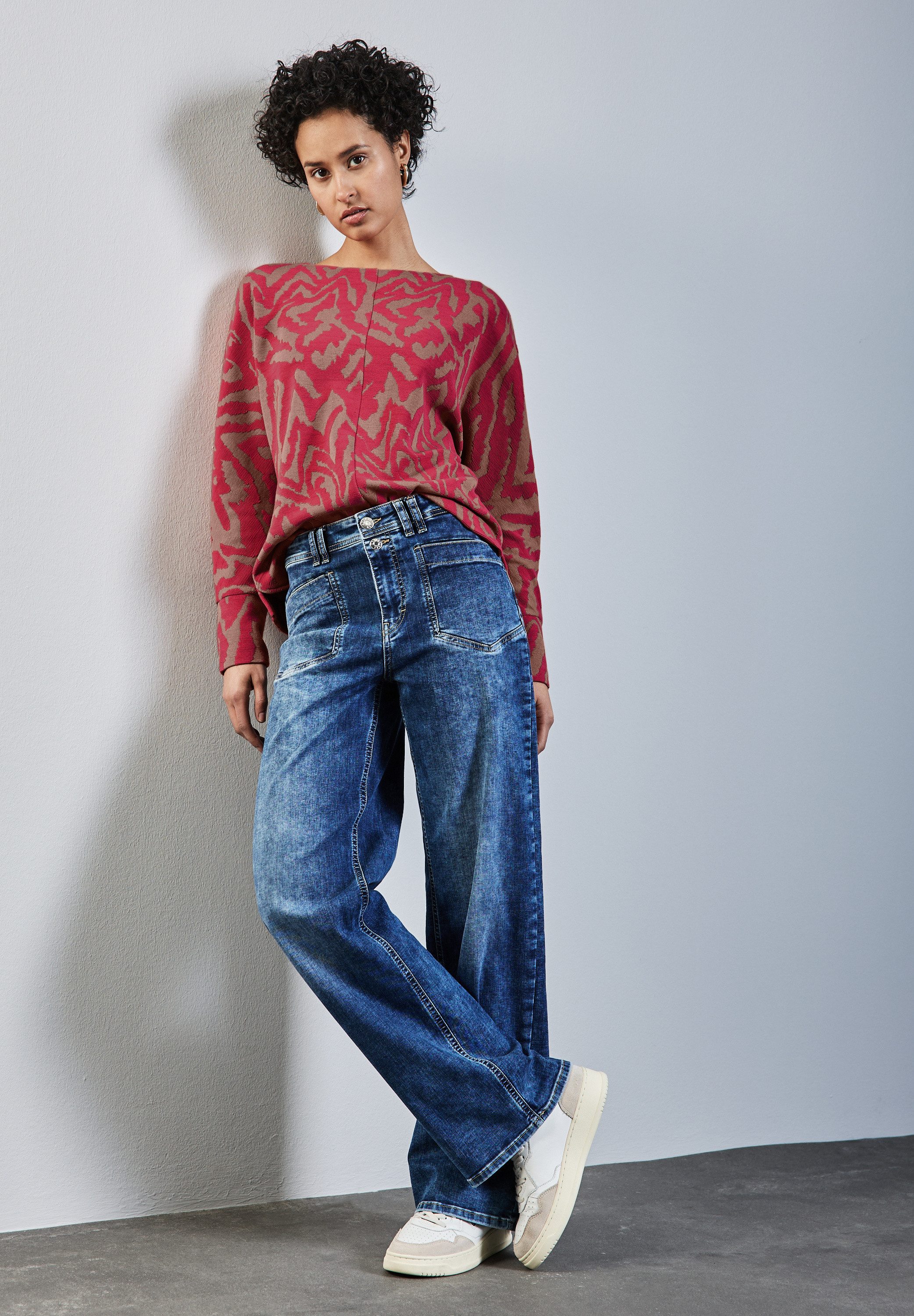 STREET ONE Jacquardtrui met two-tone jacquard
