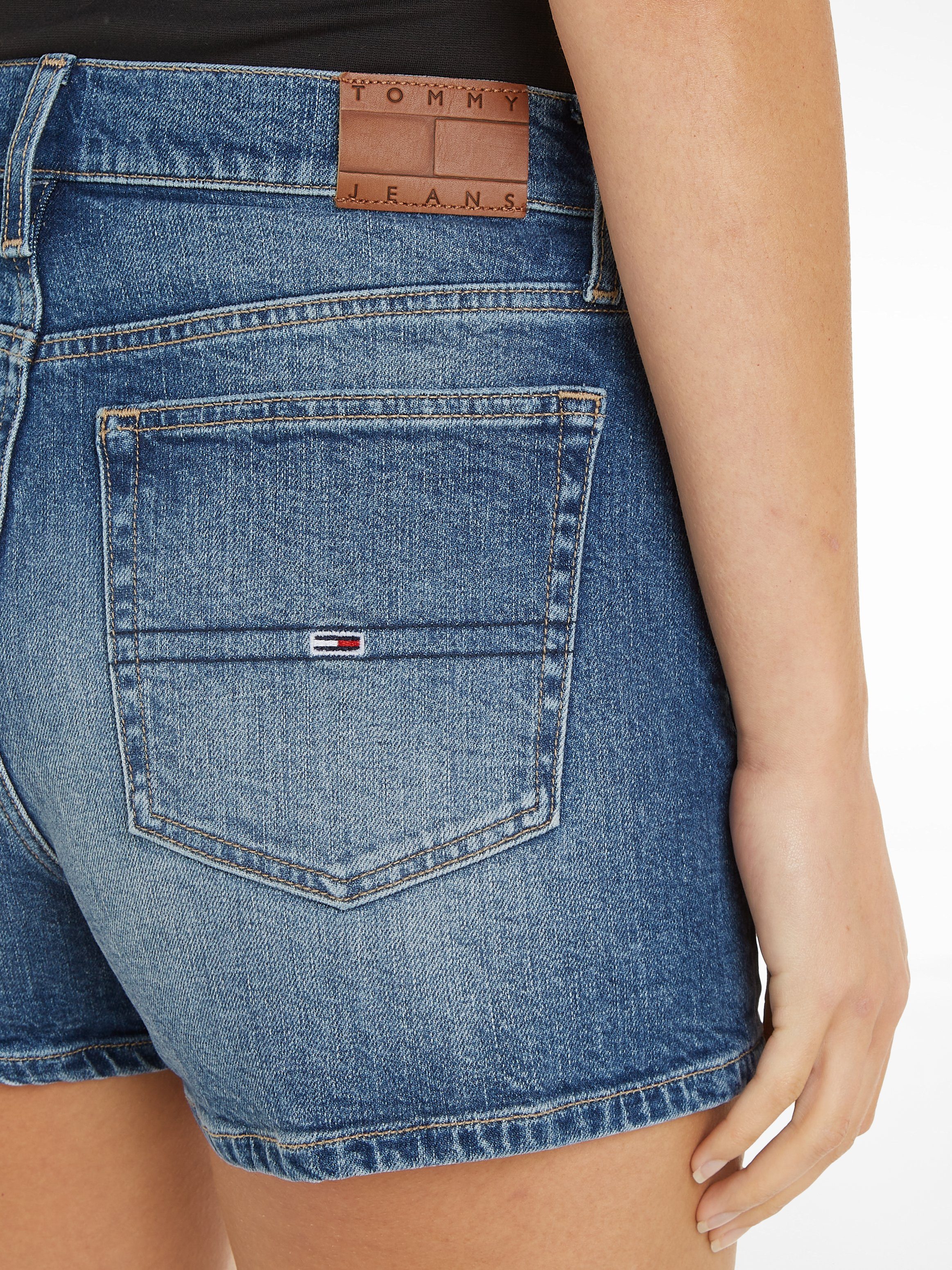 TOMMY JEANS Short HOT PANT BH0137 met tommy jeans-logobadge & merklogo