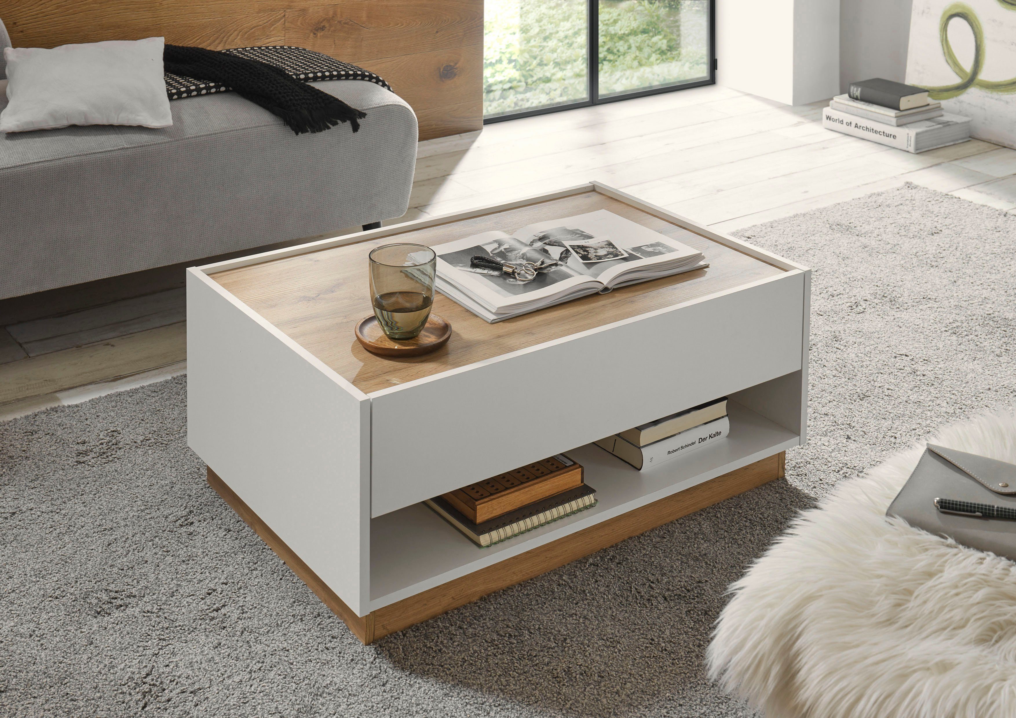 INOSIGN Salontafel City/Giron met een praktische lade, breedte 90 cm