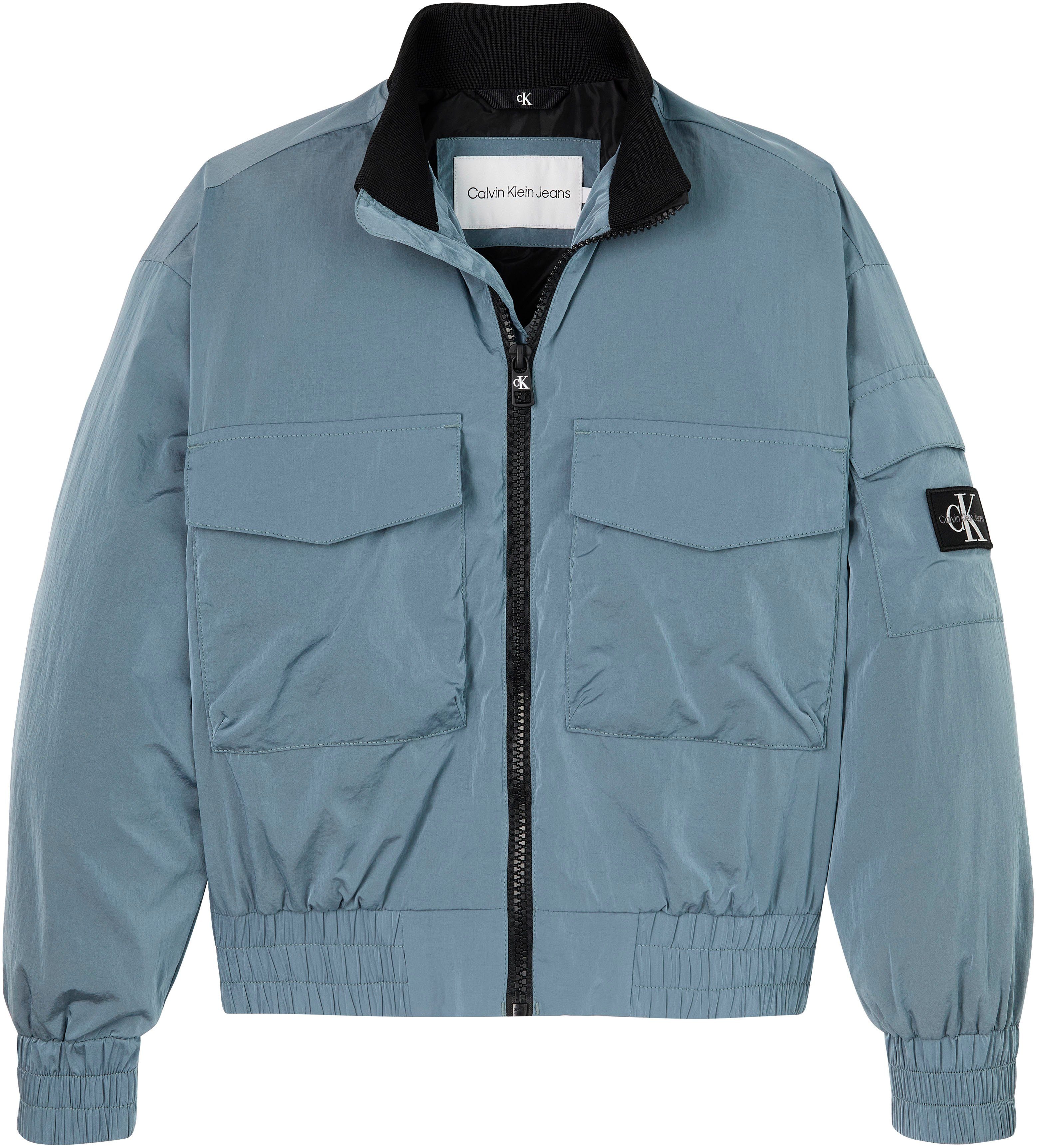 Calvin Klein Bomberjack STRUCTURED NYLON ZIPPED BOMBER