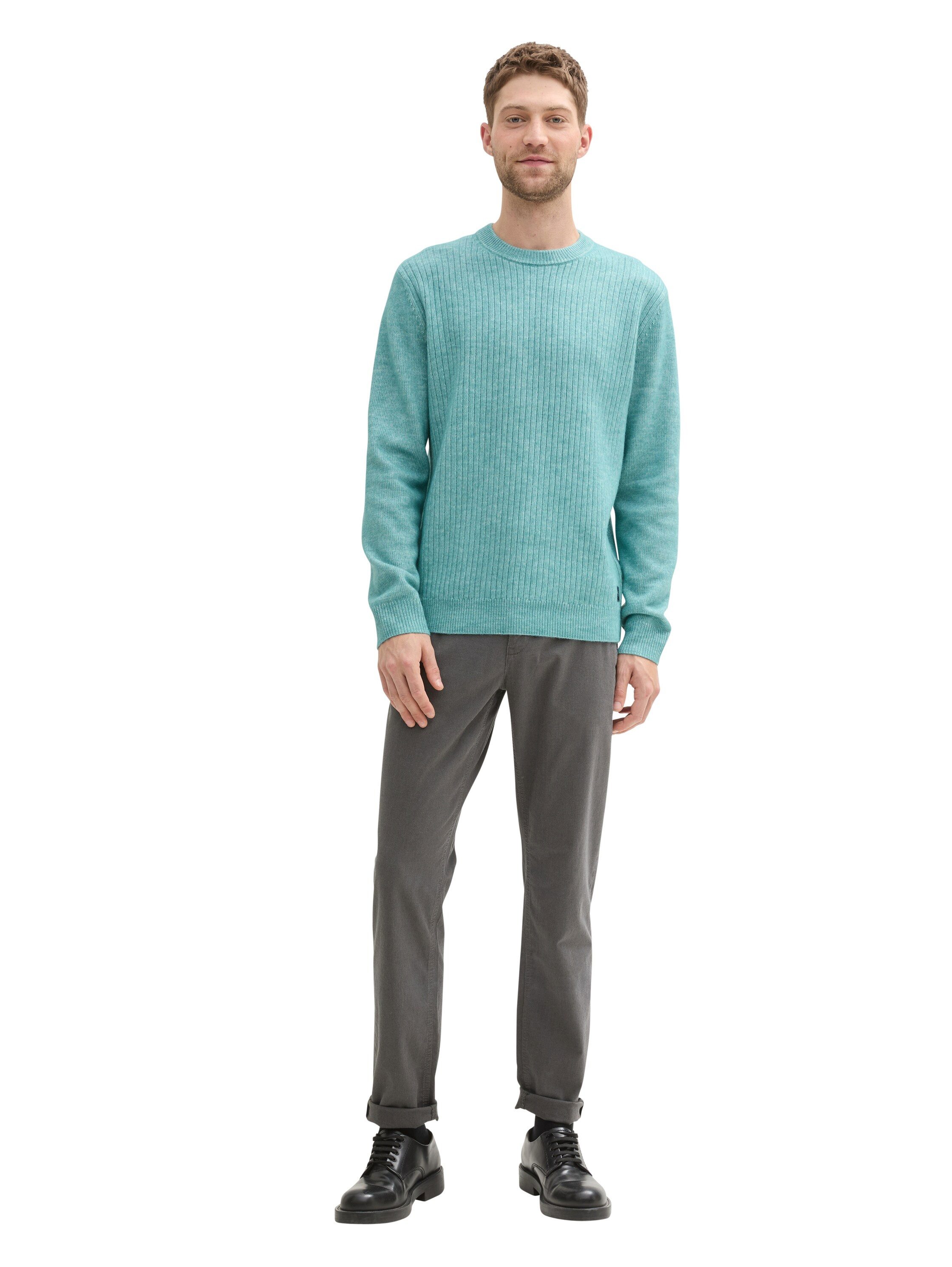 Tom Tailor Trui met ronde hals met ribstructuur
