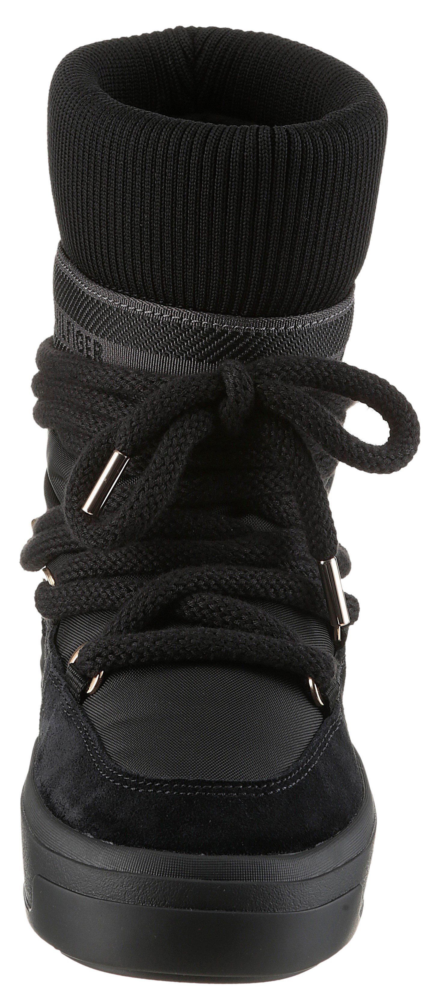 Tommy Hilfiger Veterschoenen TOMMYTECH LOGOTAPE SNOWBOOT WARM , plateau, veterboots, outdoorschoen, textielband met logo
