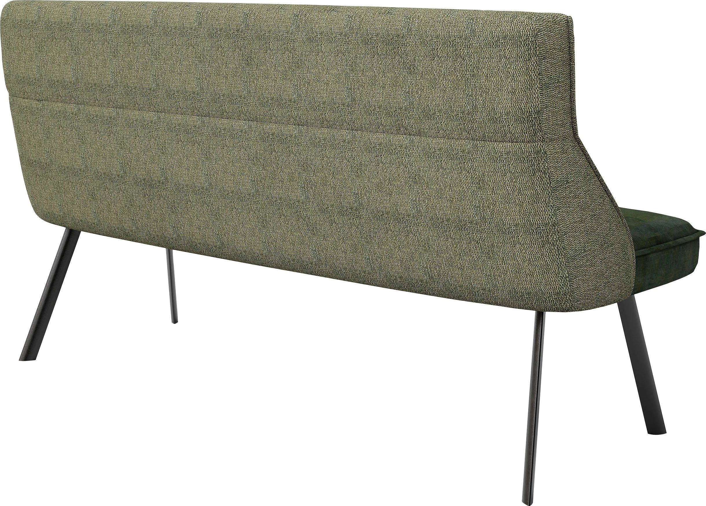 byLIVING Bank California 180 cm bank, weefstof en vintage fluweel met prettige nosag-vering (1 stuk)