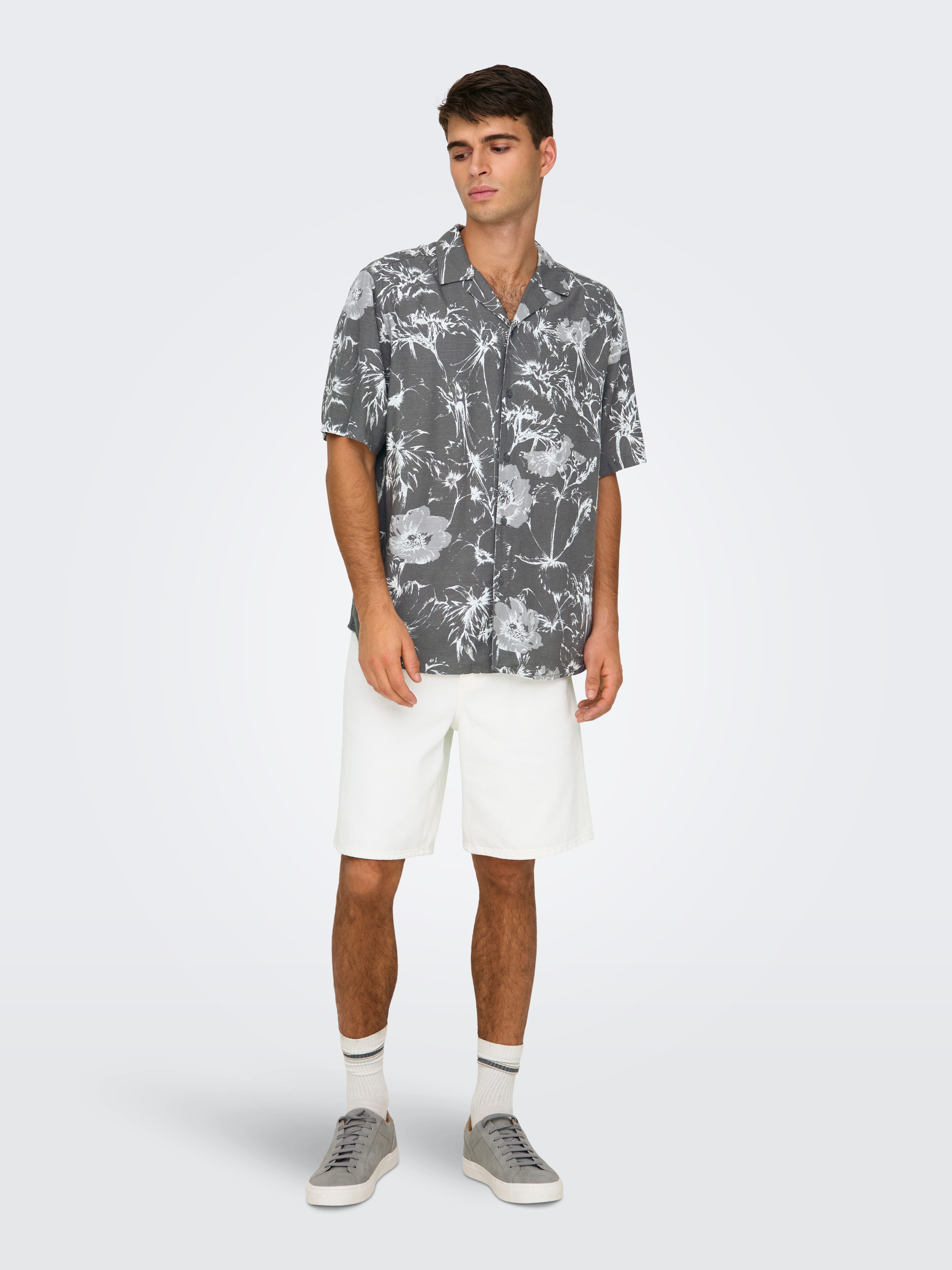 ONLY & SONS Short ONSFADE LOOSE WHITE 1662 PIM DNM SHORTS