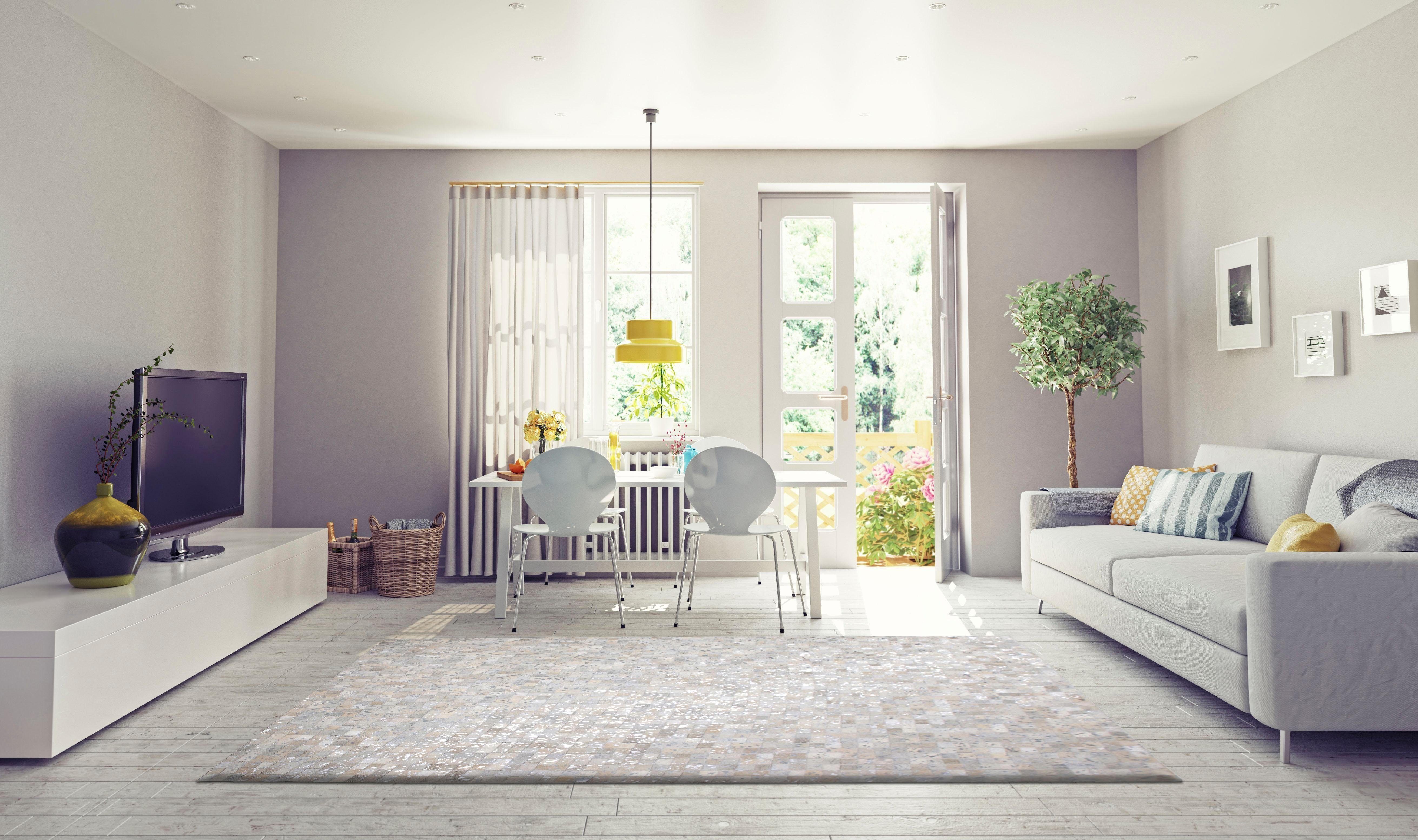 my home Leren vloerkleed Shawn Woonkamer