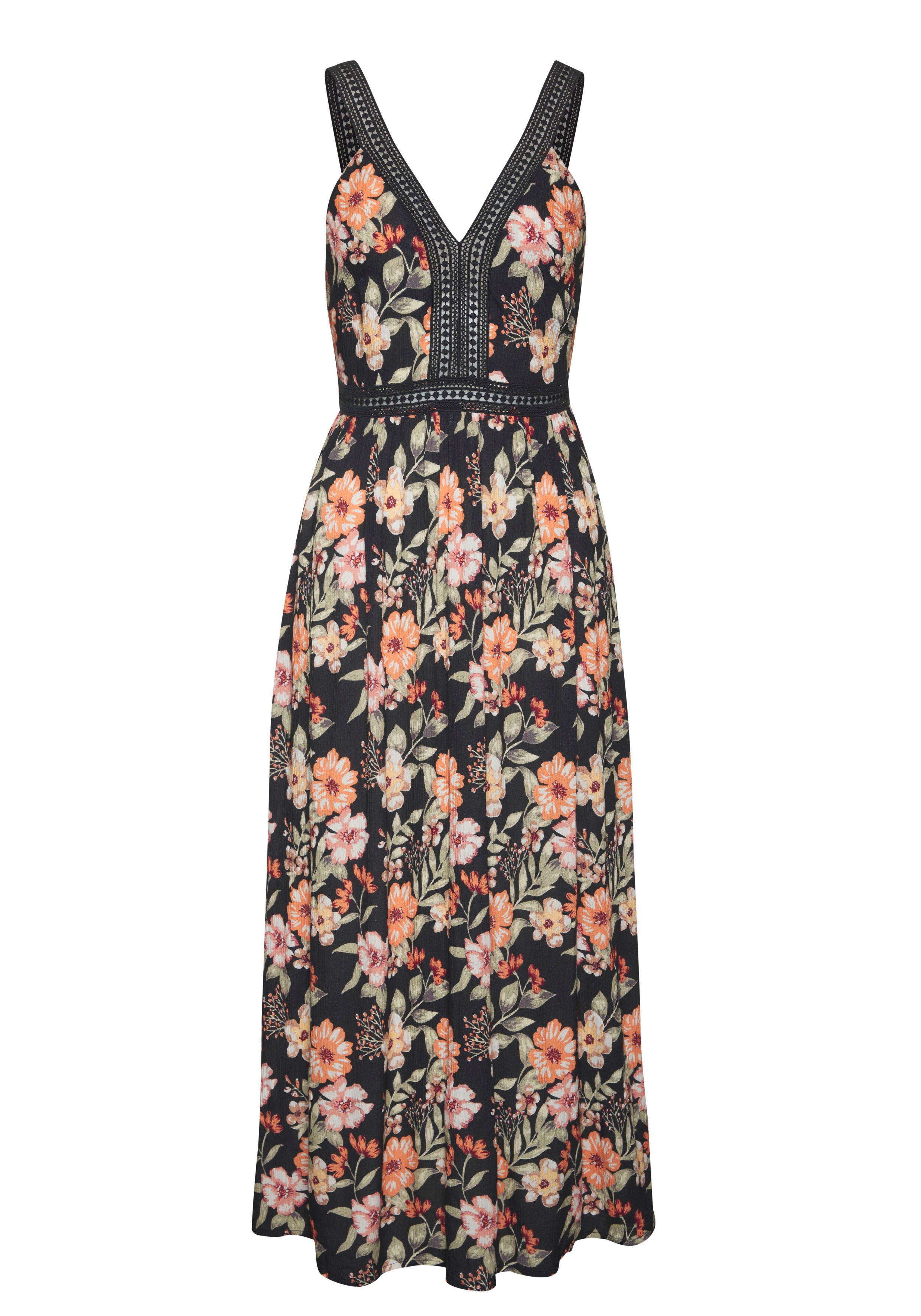 Buffalo Maxi-jurk met bloemenpatroon en kant