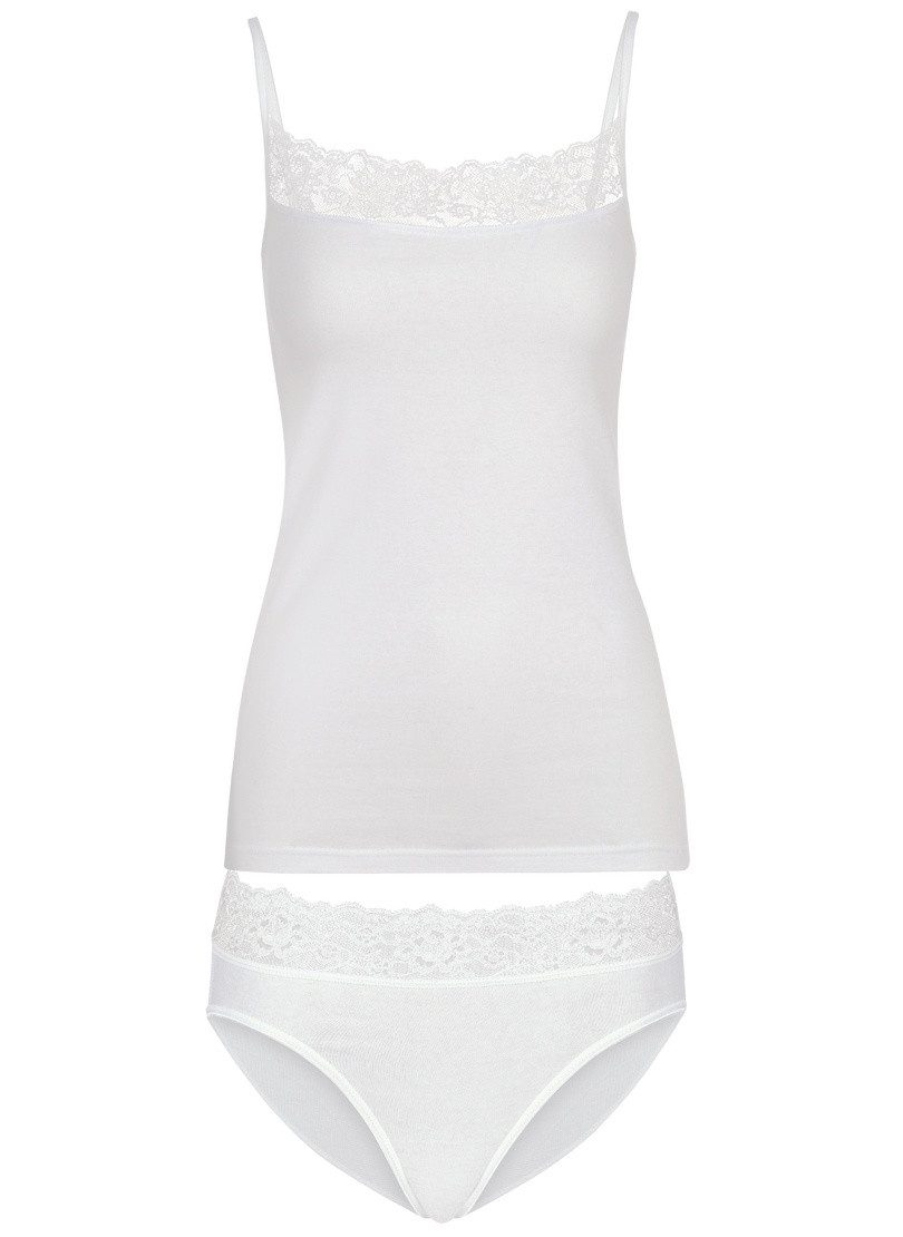 Trigema Hemd TRIGEMA Lingerie-set met kant (1 stuk)