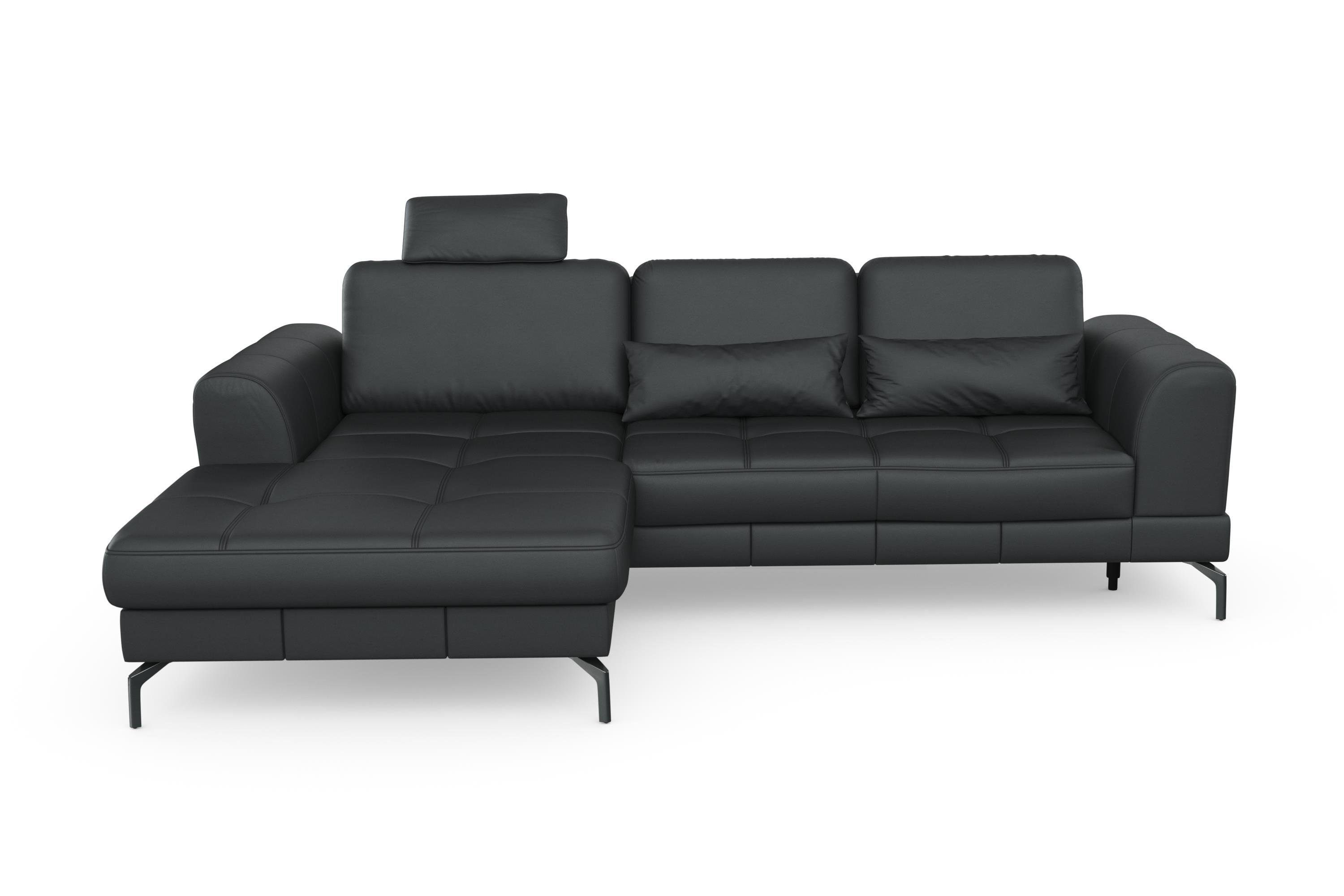 sit&more Hoekbank Bendigo L-vorm inclusief zitdiepteverstelling, bodemvrijheid 15 cm, 2 pootkleuren