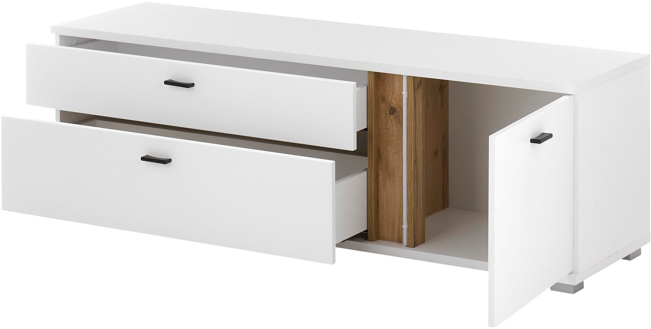 INOSIGN Tv-meubel Long Island in moderne trendkleur, inclusief verticale verlichting, breedte 150 cm (1 stuk)