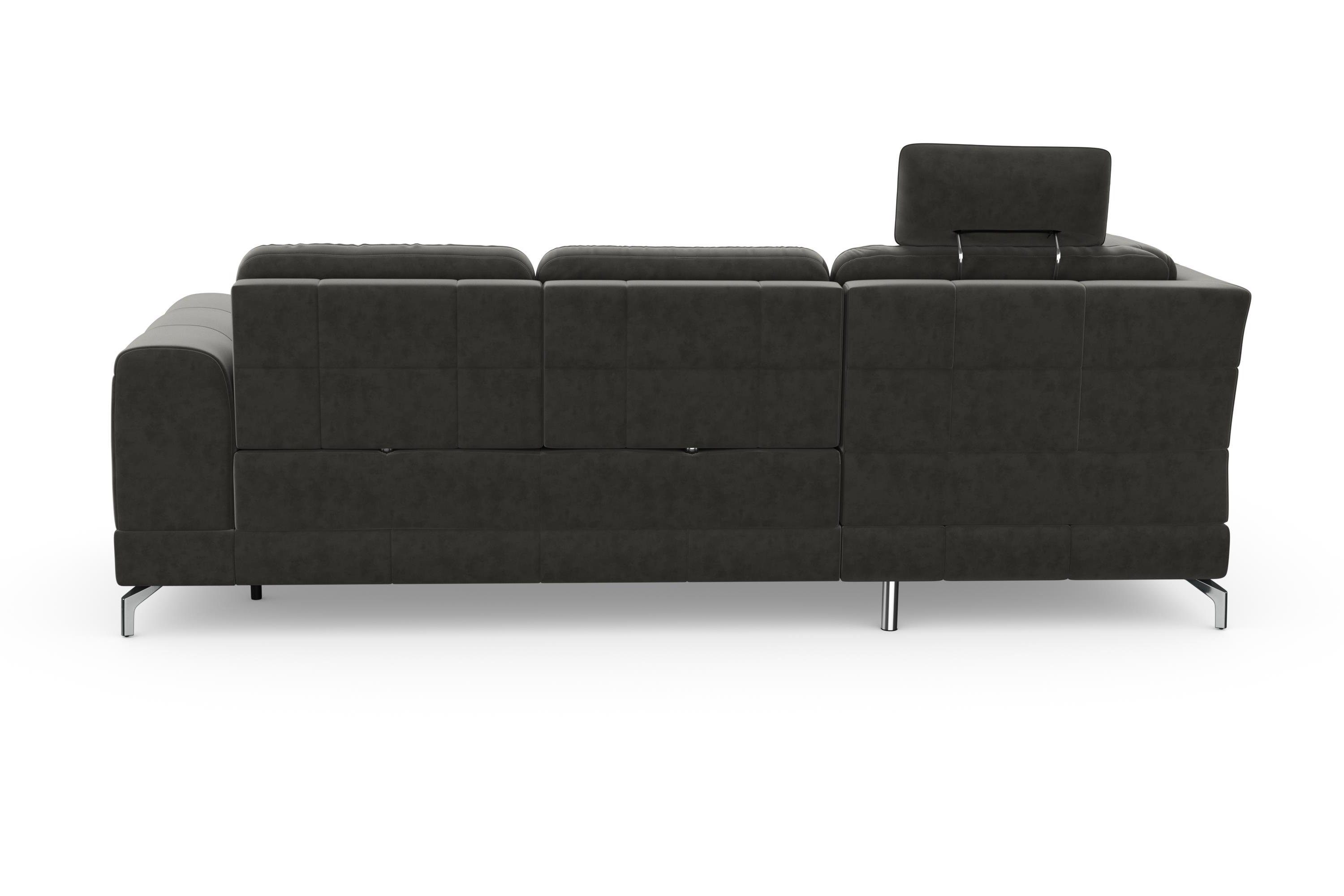 sit&more Hoekbank Bendigo L-vorm inclusief zitdiepteverstelling, bodemvrijheid 12 cm, in 2 pootkleuren