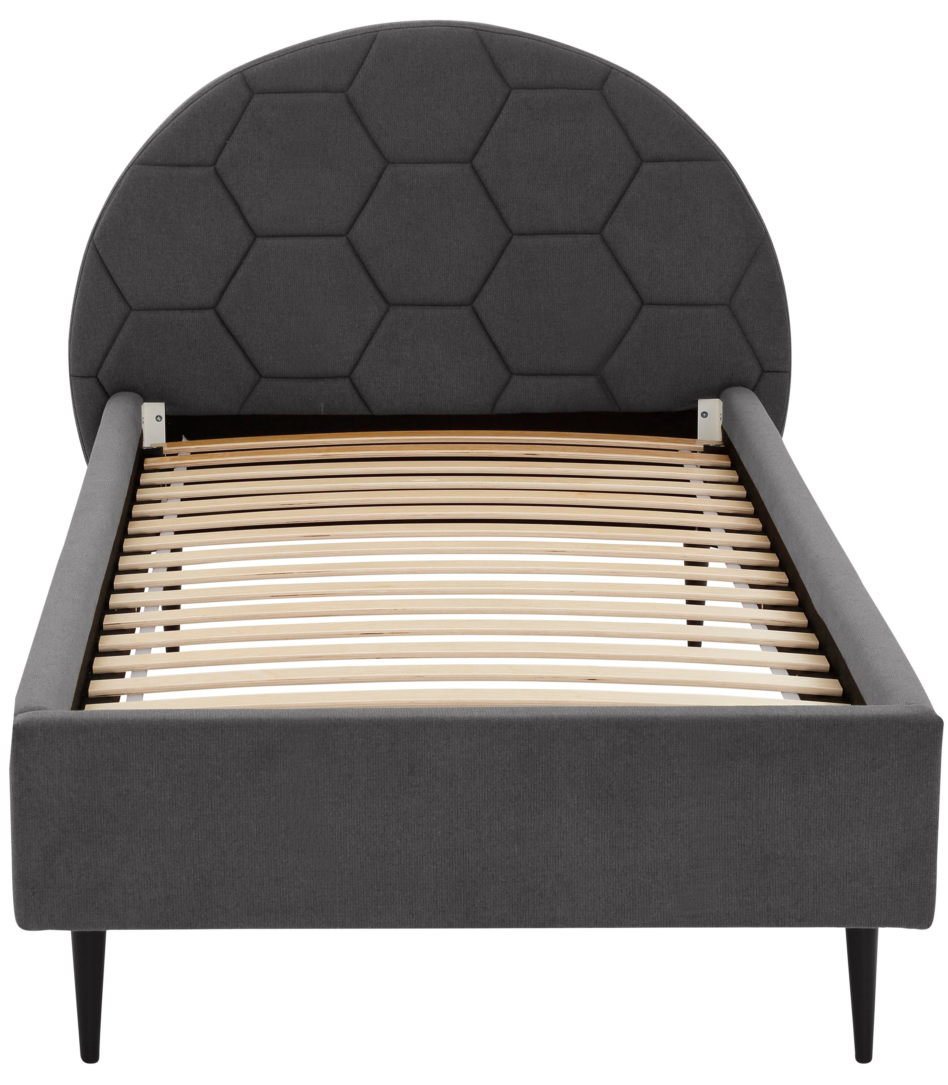Lüttenhütt Gestoffeerd bed Gebko prettig bekleed hoofdbord met decoratief honingraatmotief