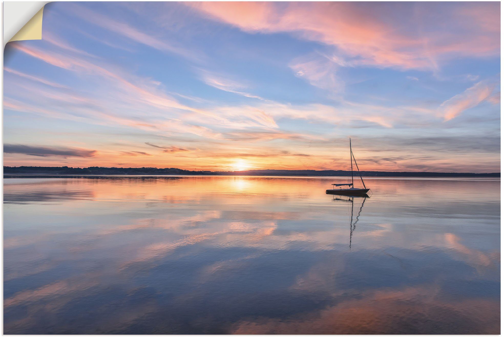 Artland Artprint Zonsondergang aan het Starnberger meer II