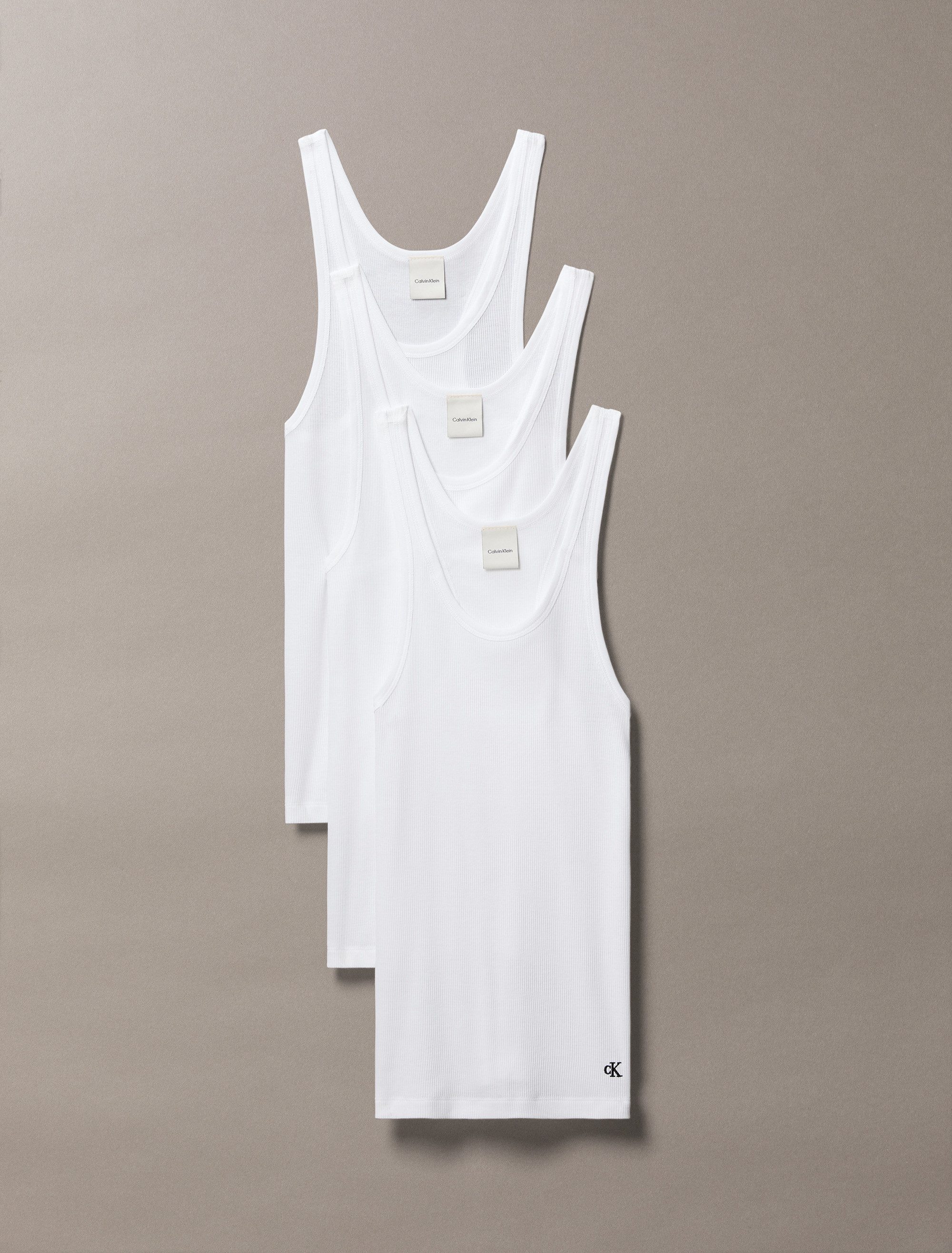 Calvin Klein Tanktop SCOOP NECK COTTON TANK 3PK (3-delig, Set van 3)