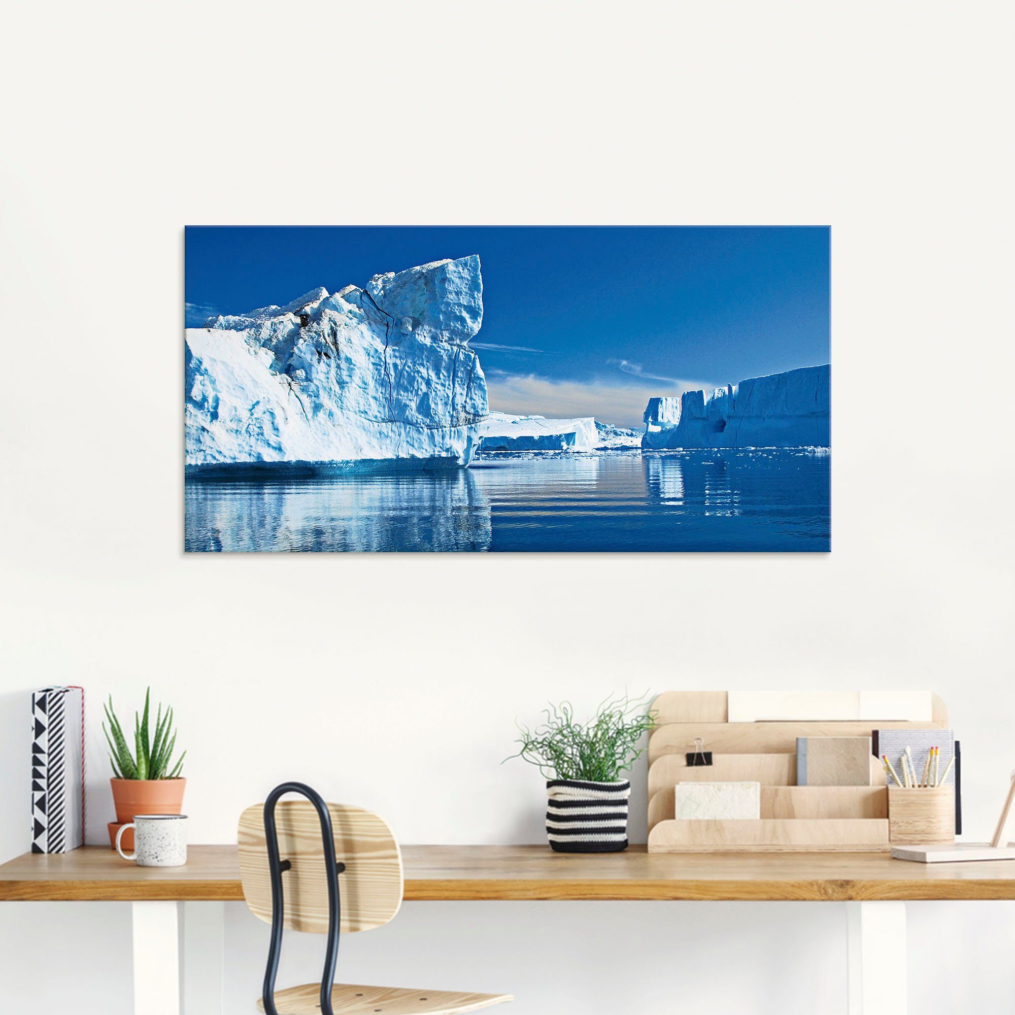 Artland Print op glas Ijsbergen - Diskobucht - Groenland