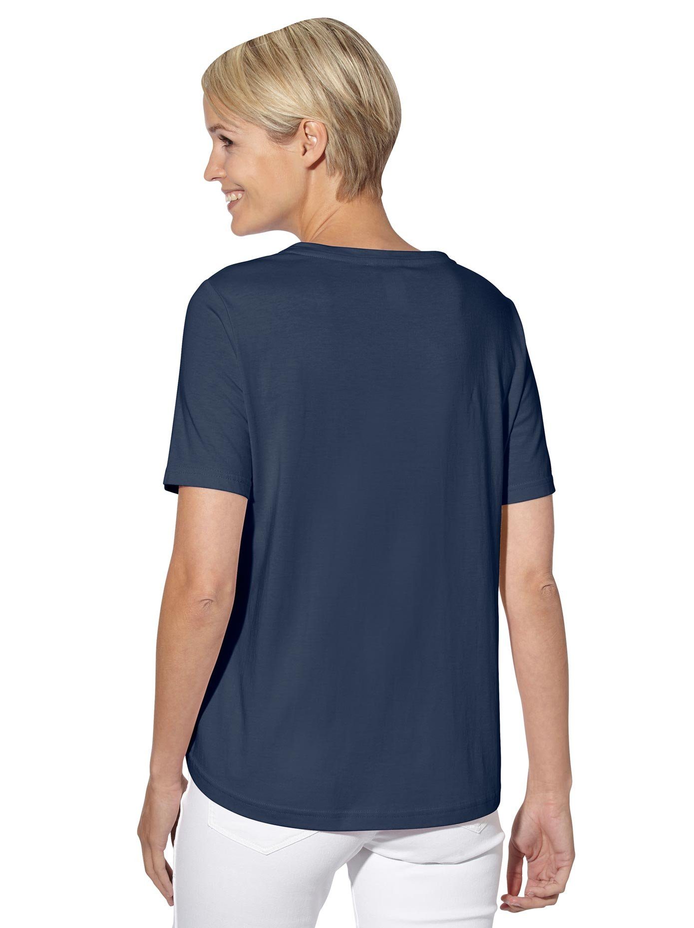 Casual Looks Shirt met V-hals Shirt (1-delig)