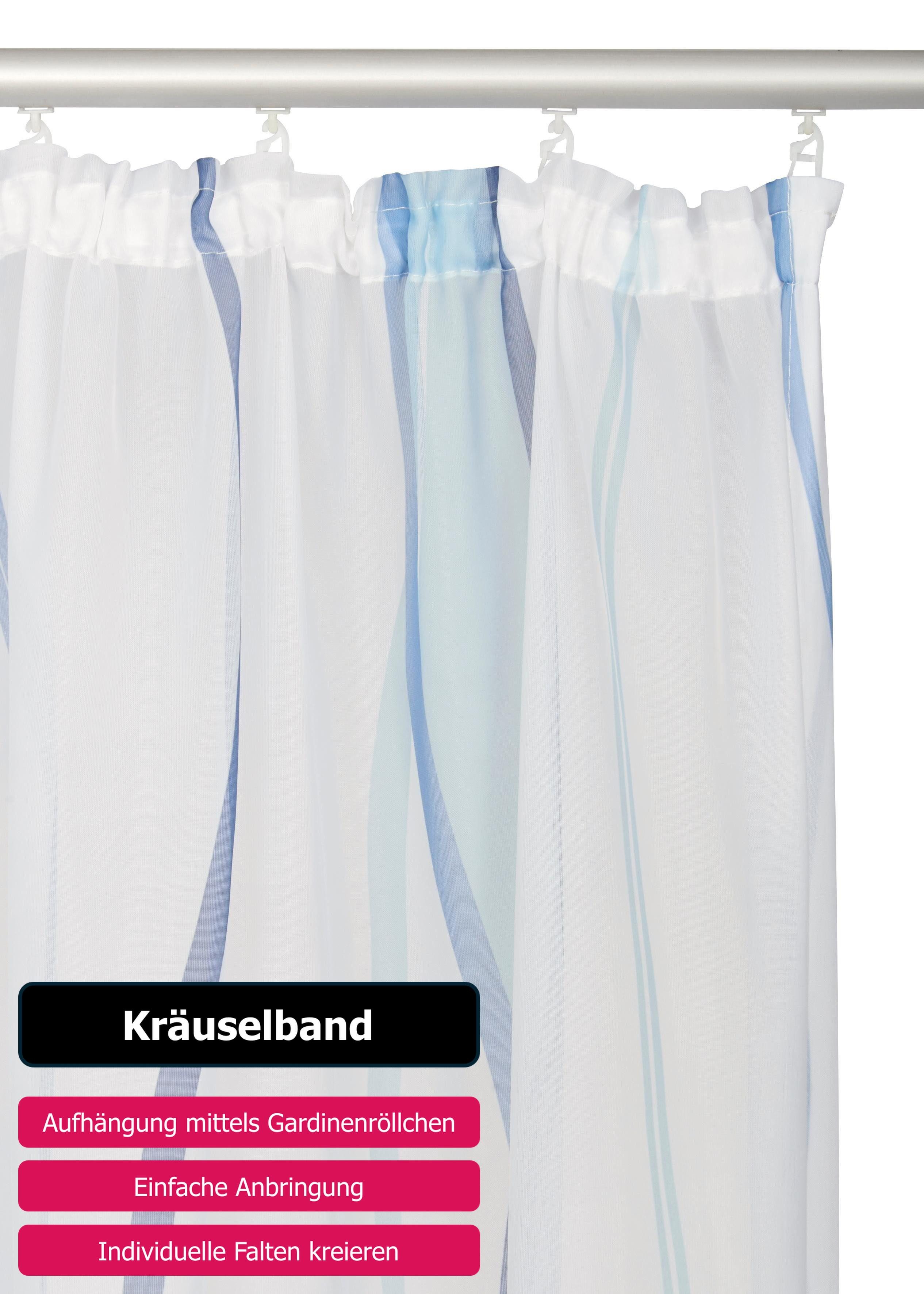 my home Gordijn Dimona 2-pack, bestseller, polyester, golven (2 stuks)
