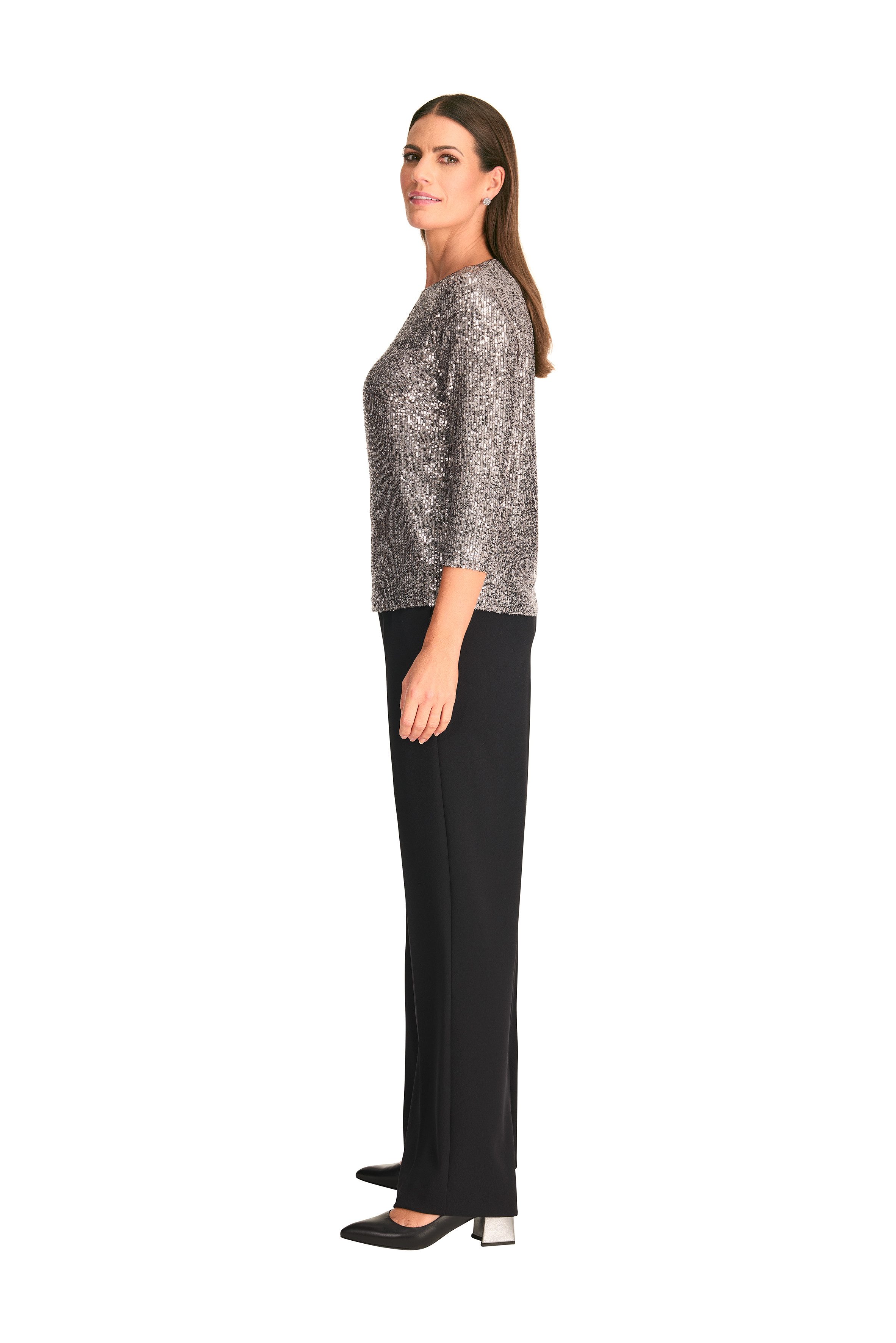 HERMANN LANGE Collection Shirt met pailletten in kort model