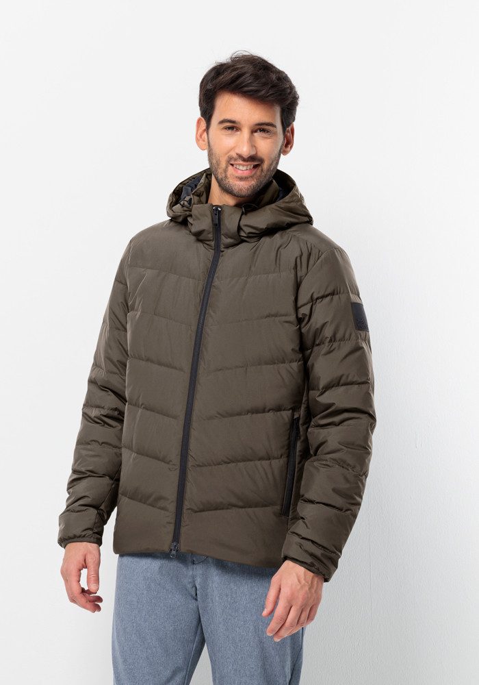 Jack Wolfskin Donsjack COLONIUS JKT M heren jassen maat L (52) bruin