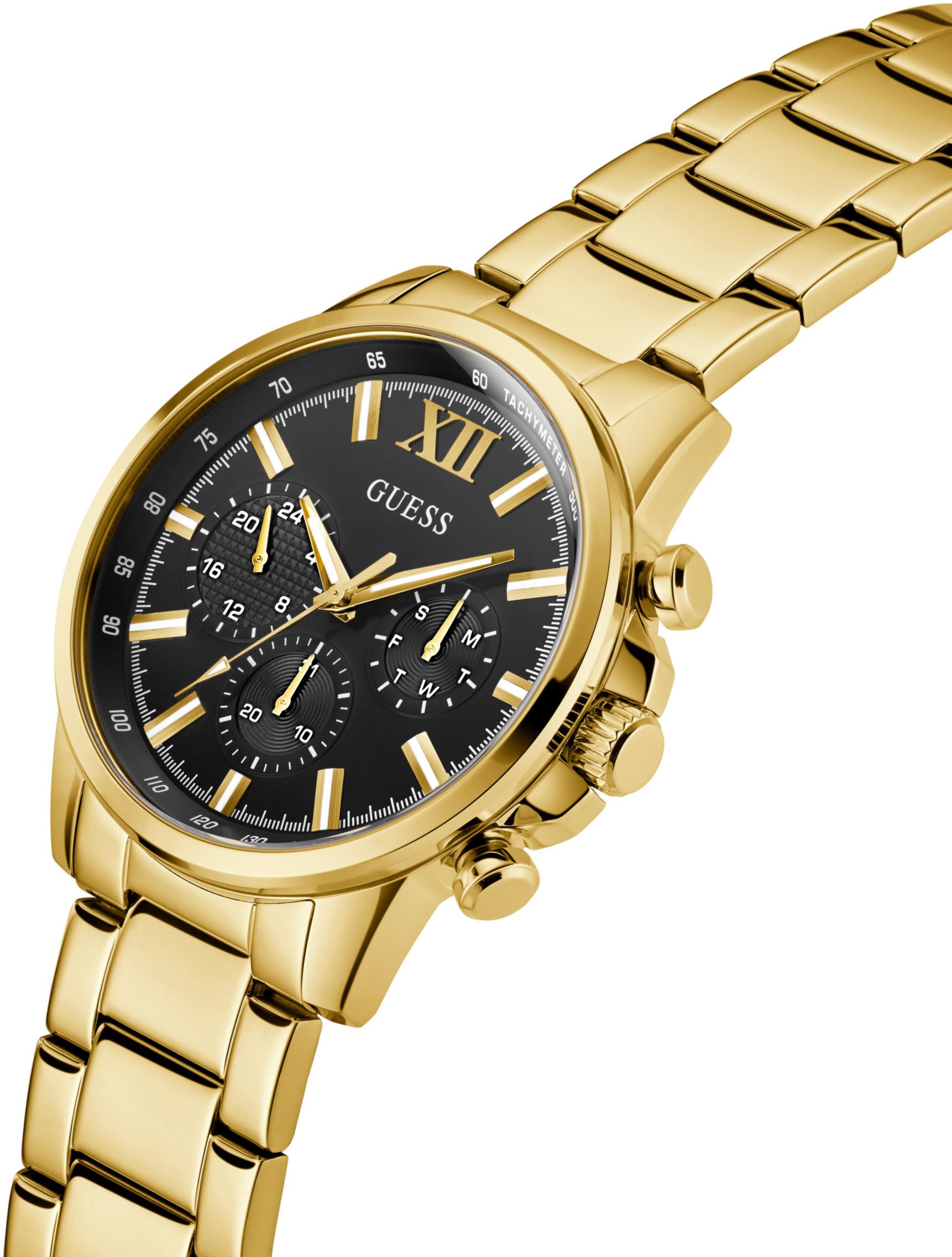 Guess Multifunctioneel horloge Walker Quartz horloge, polshorloge, herenhorloge, datum, weekdag, siliconen band