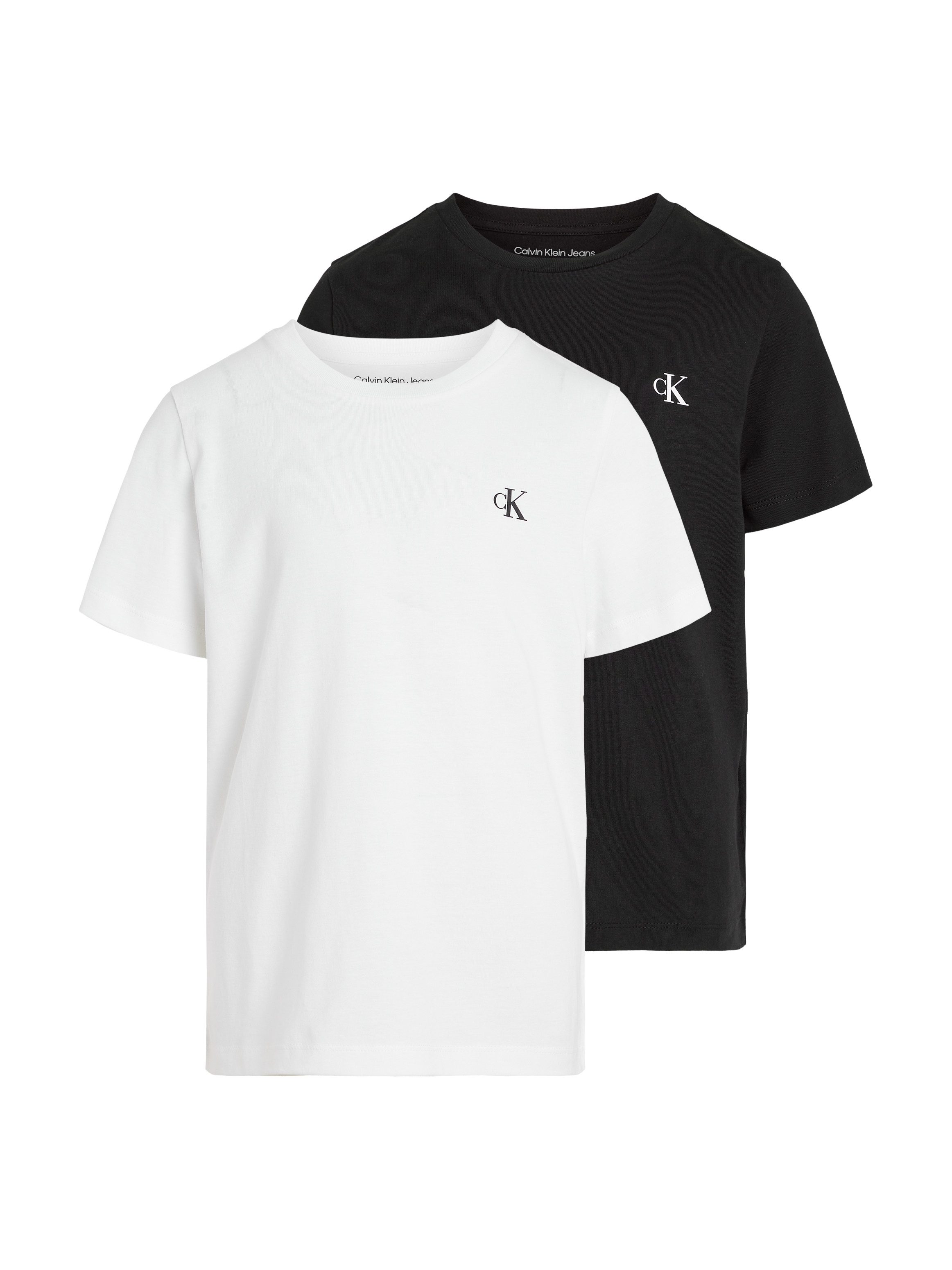 Calvin Klein T-shirt 2-PACK MONOGRAM TOP voor kinderen tot 16 jaar met logo-opdruk (2-delig) jongens t-shirts maat 14 (164) wit
