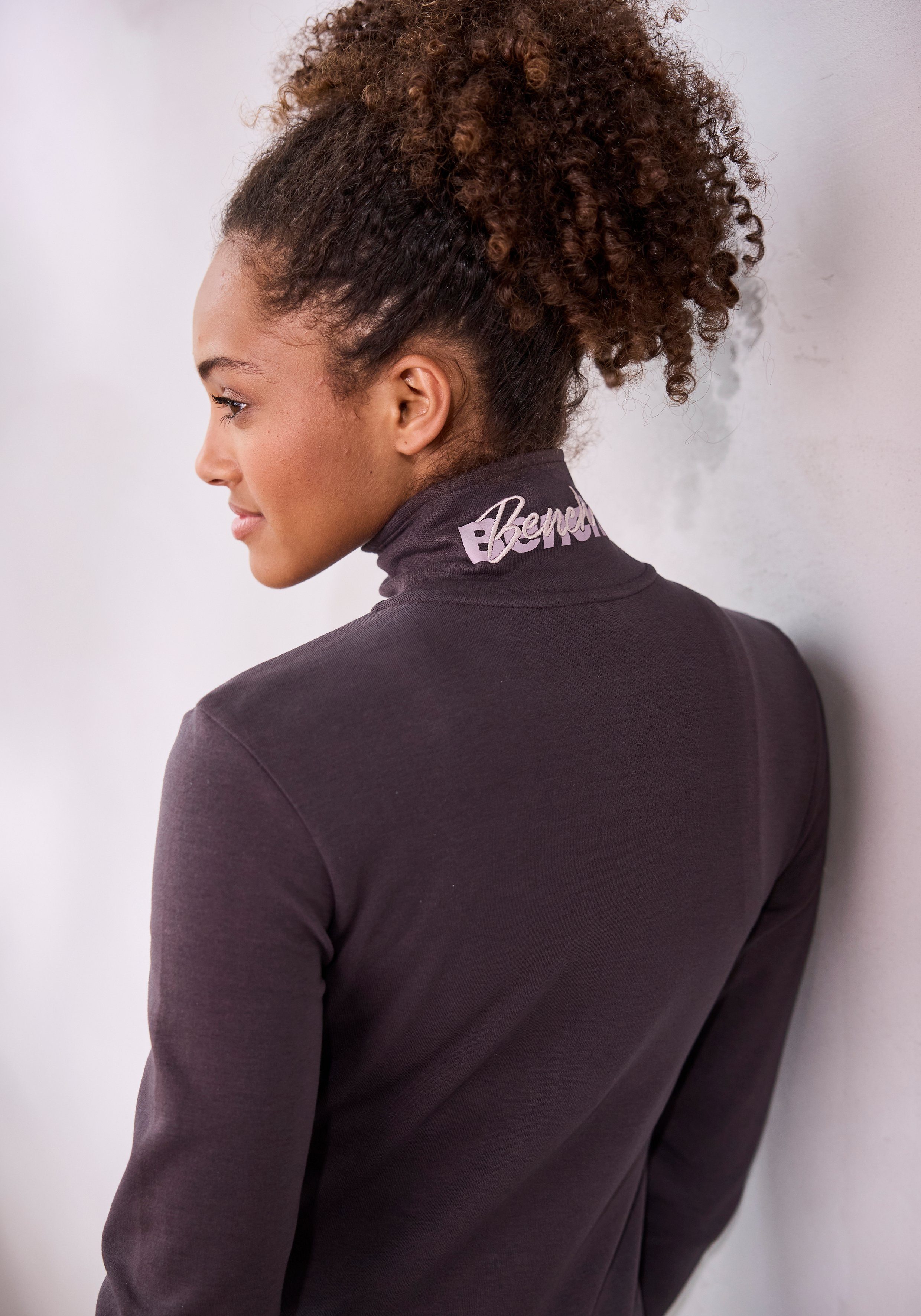 Bench. Loungewear Sweatvest met geborduurd staande kraag, loungepak (1-delig)