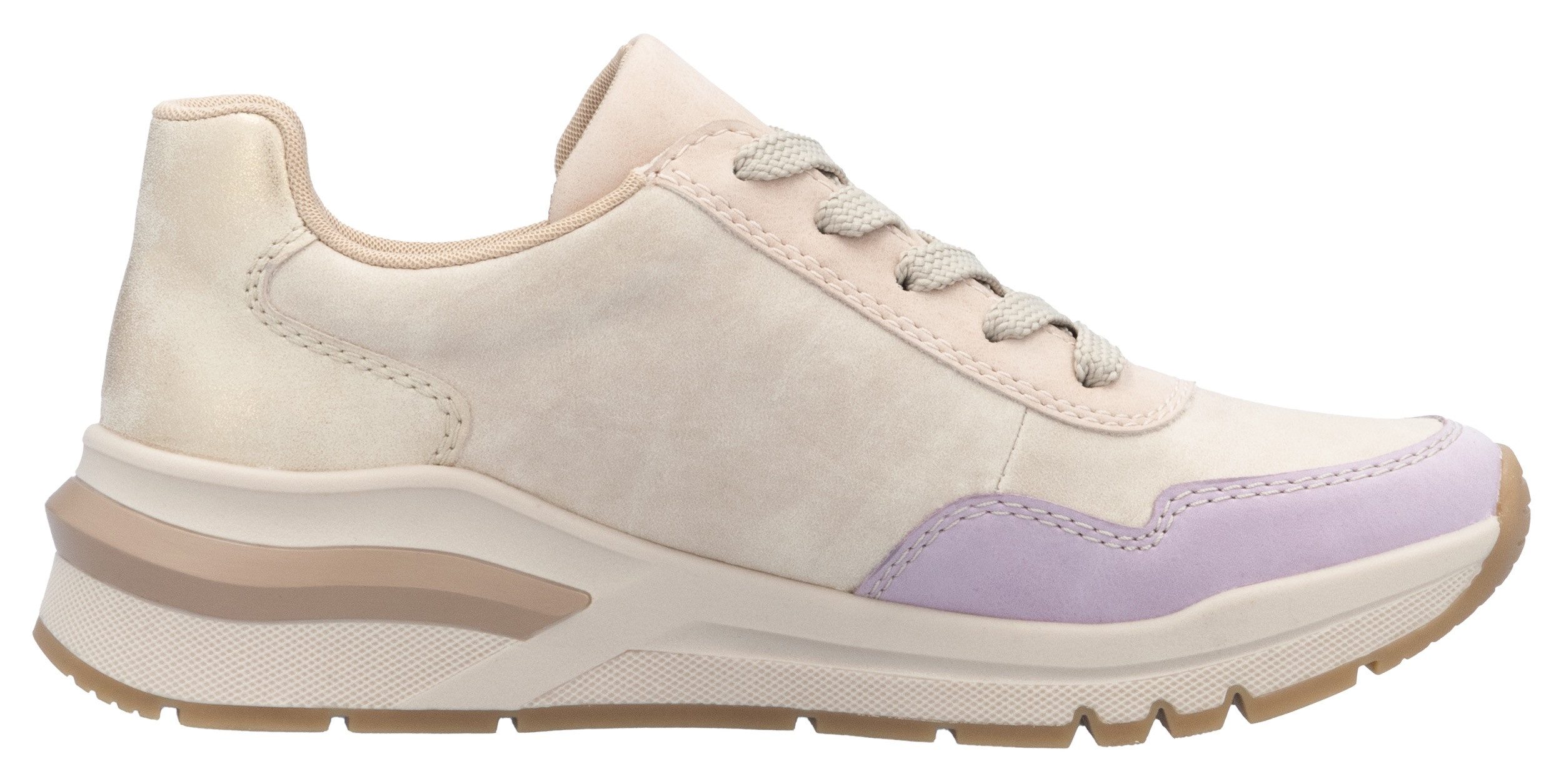 Rieker Sneakers met sleehak , vrijetijdsschoen, lage schoen, veterschoen in comfortabele vorm