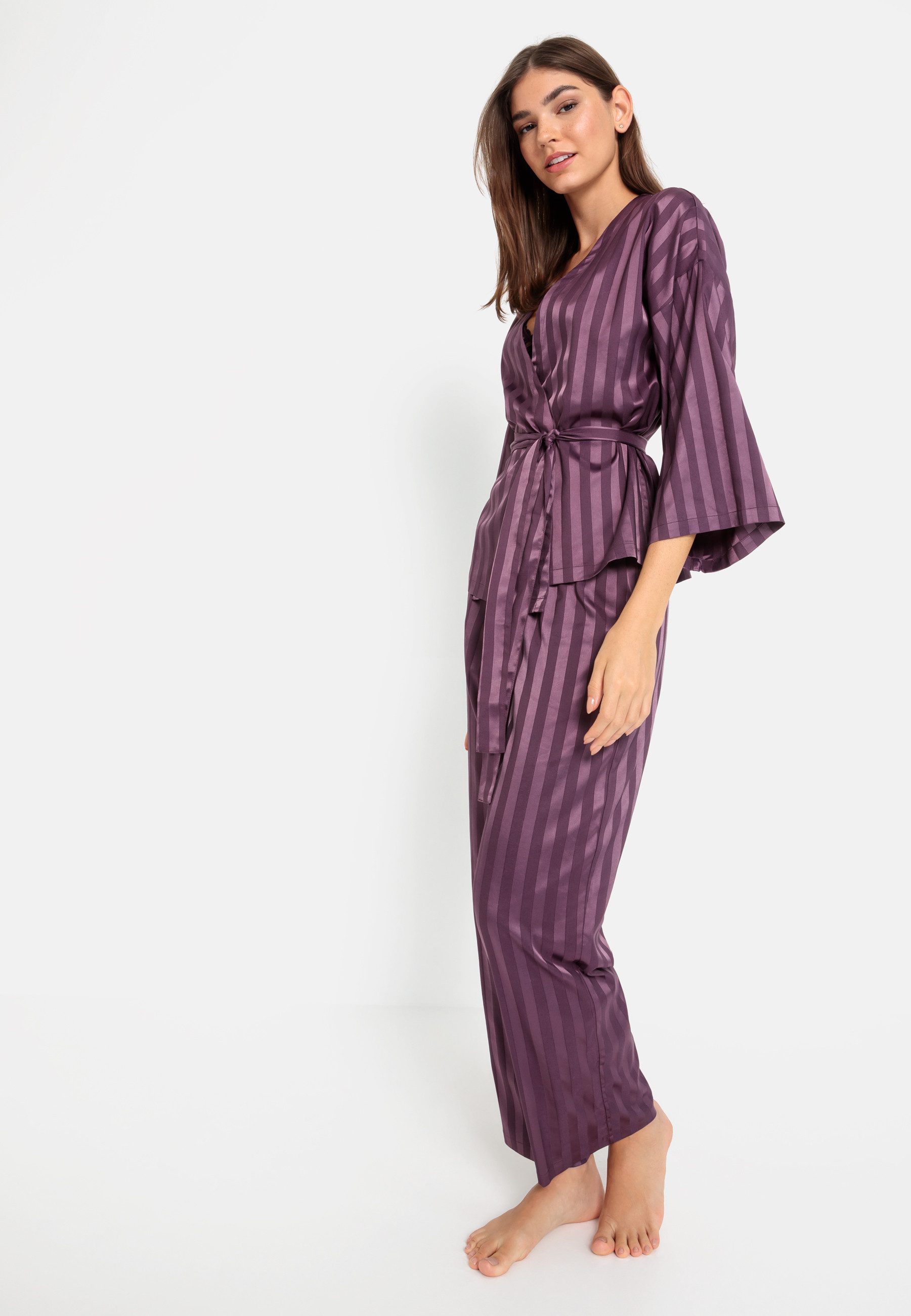 LSCN by LASCANA Pyjama in kimono-stijl (set, 2-delig)