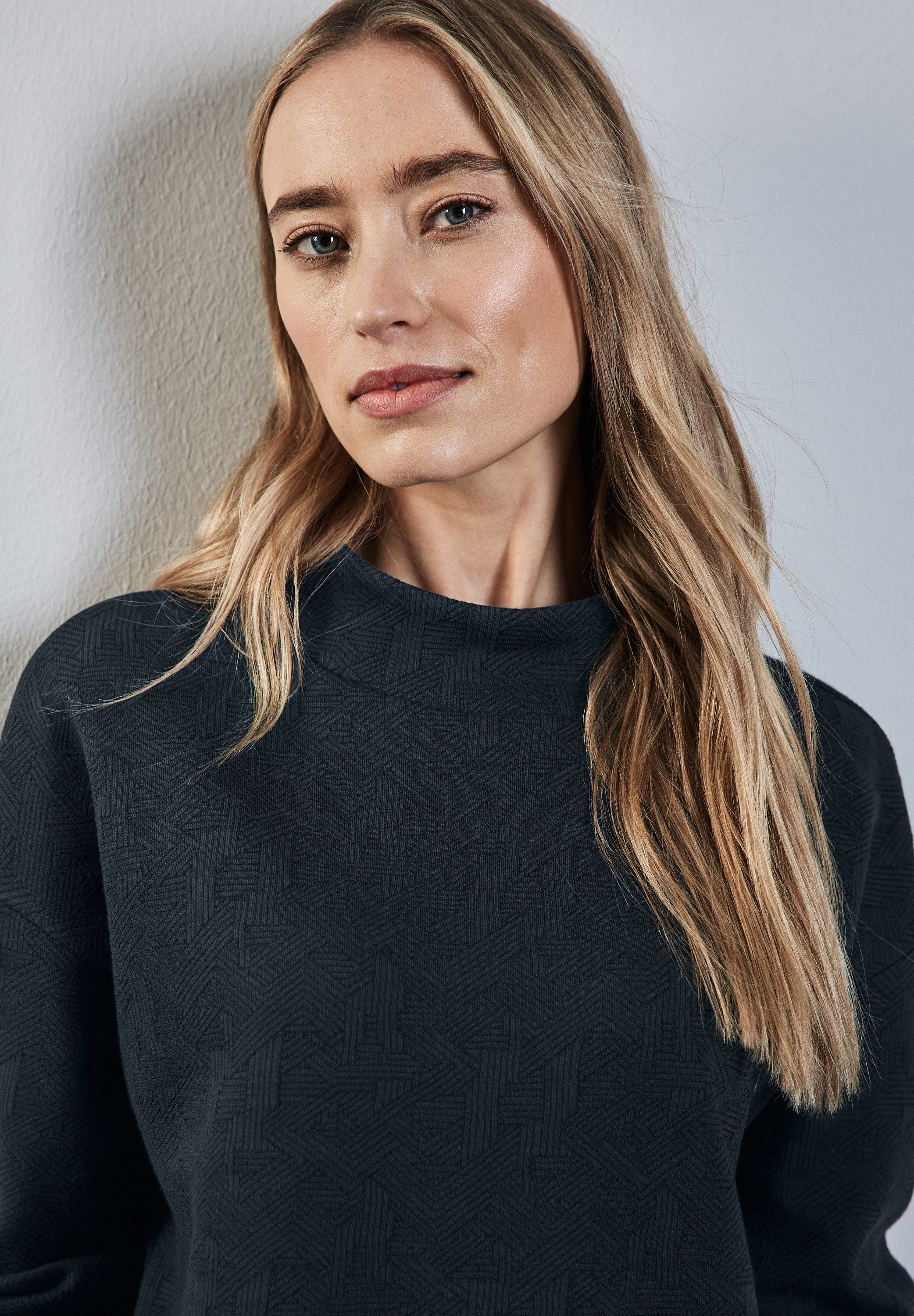 STREET ONE Jerseyjurk met structuur
