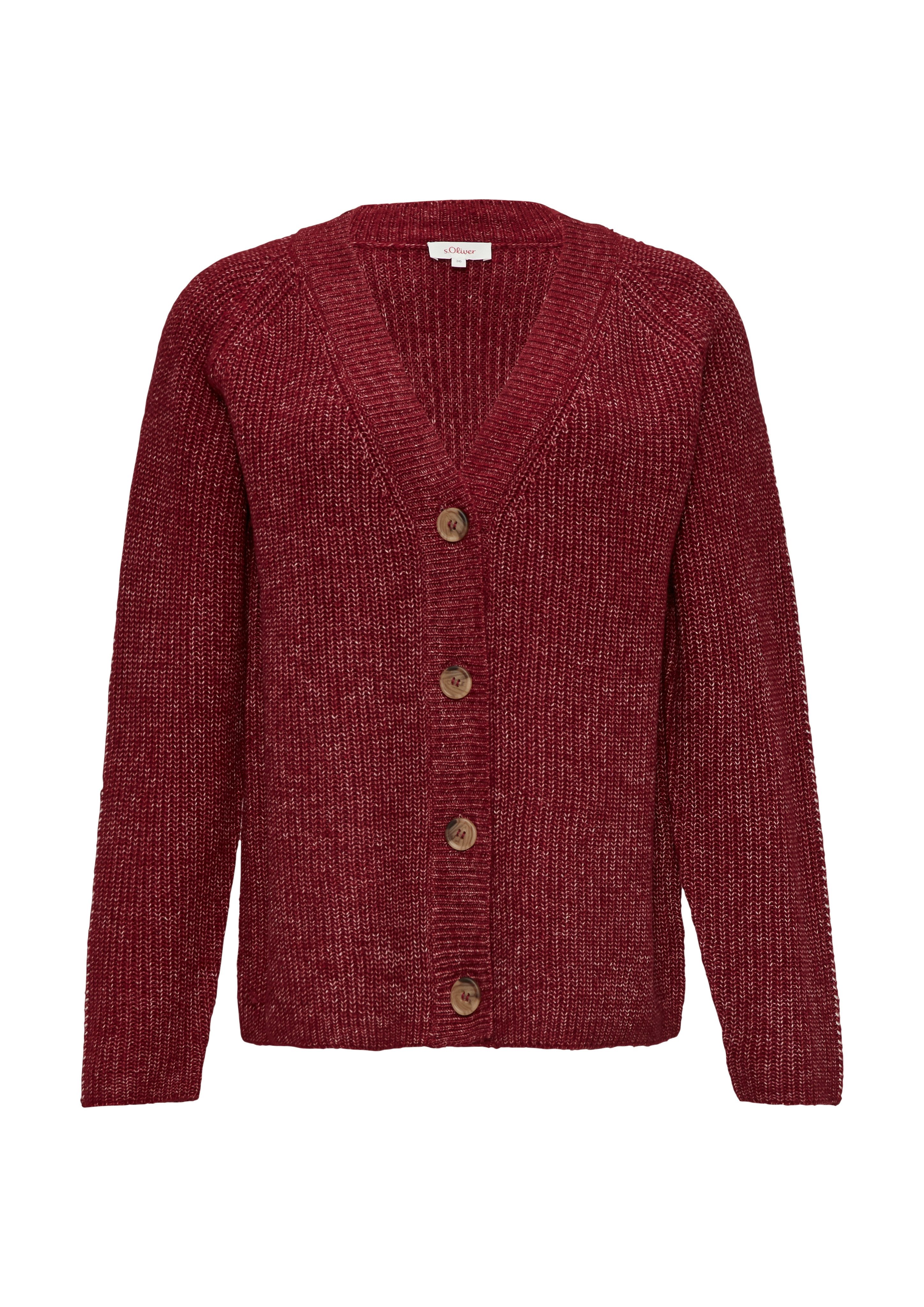s.Oliver Vest met knoopsluiting en v-hals