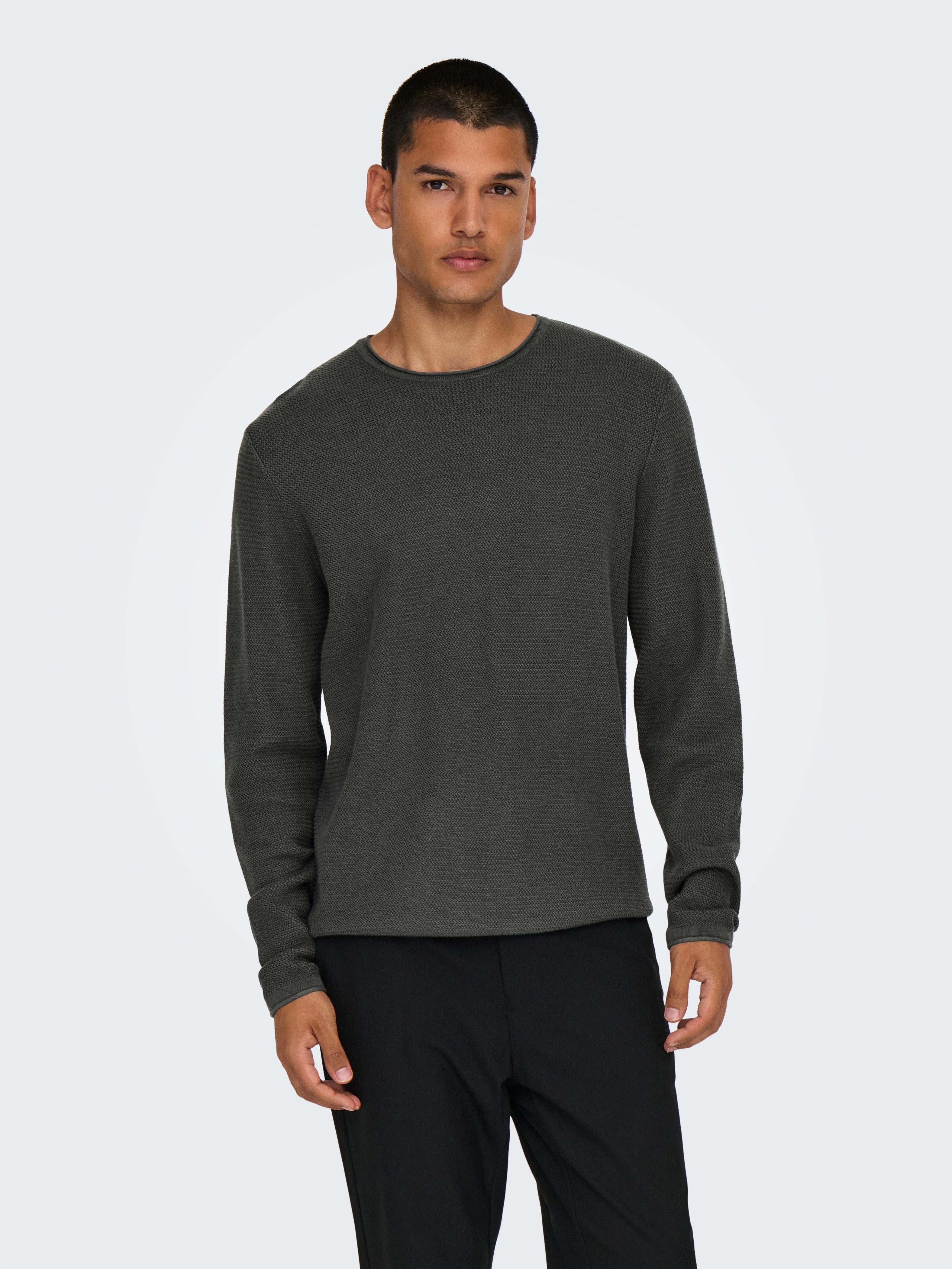 ONLY & SONS Gebreide trui ONSERIC REG 12 STRUC CREW KNIT