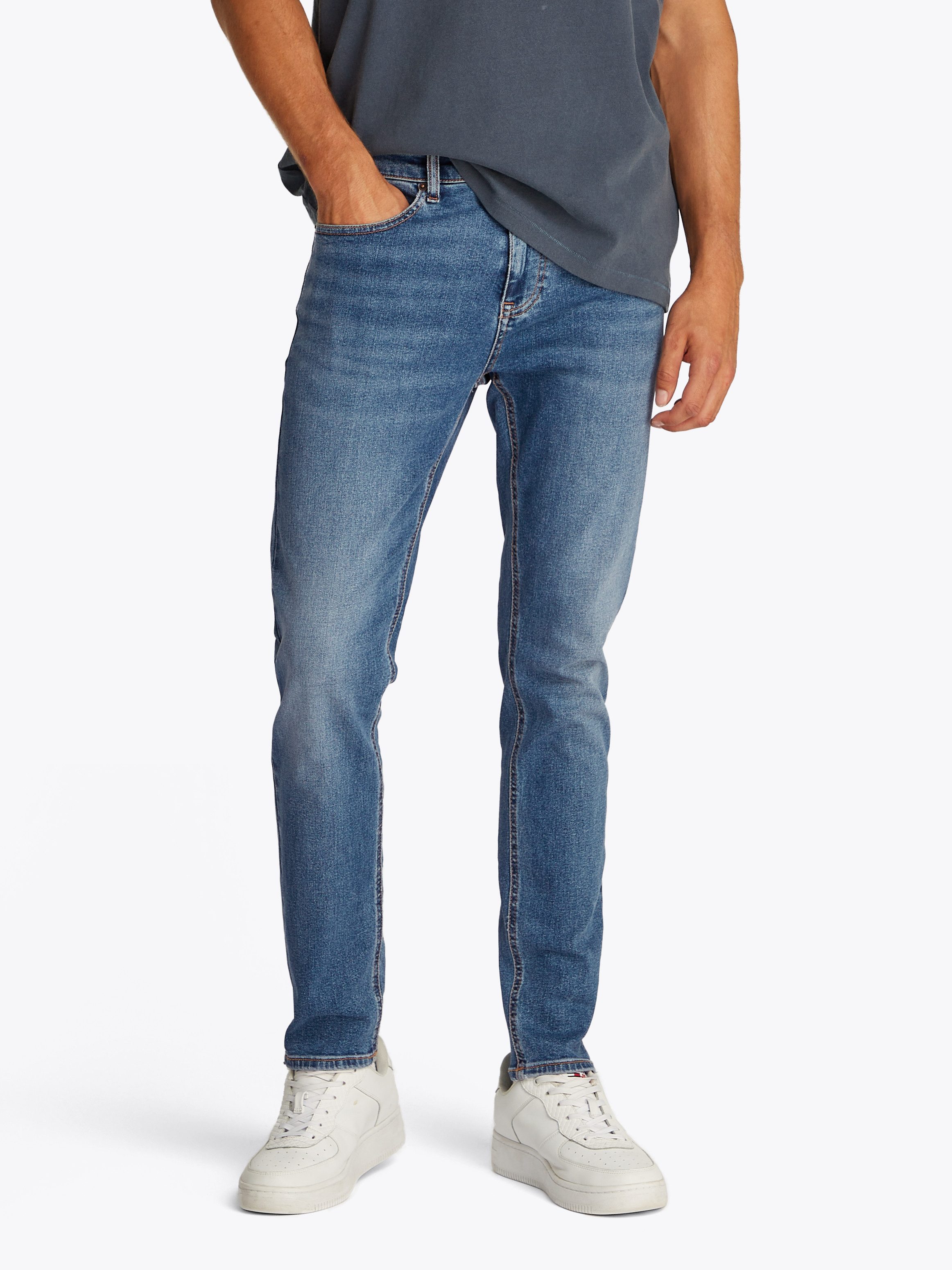 TOMMY JEANS Slim fit jeans AUSTIN SLIM TAPERED heren slim fit jeans maat 36 blauw