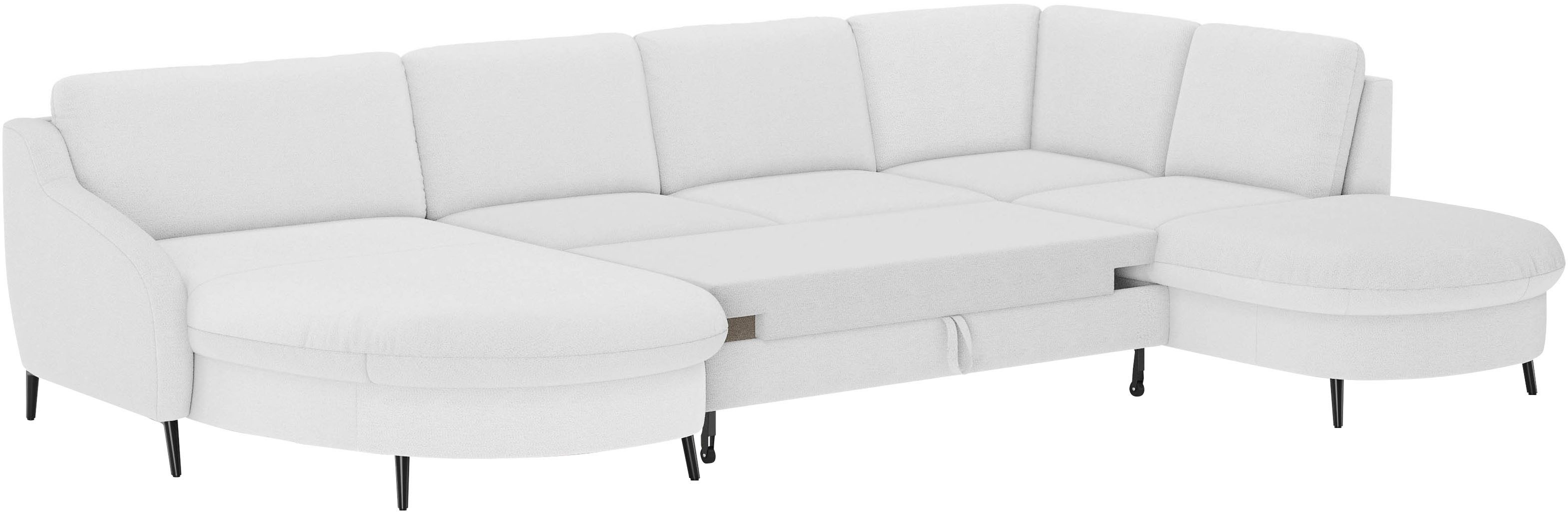 sit&more Zithoek Soul U-model optioneel met bed en bedlade