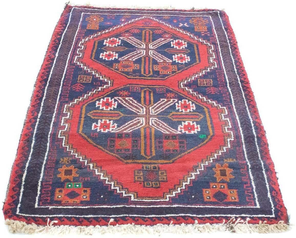 morgenland Wollen kleed Belutsch vloerkleed met de hand geknoopt blauw handgeknoopt