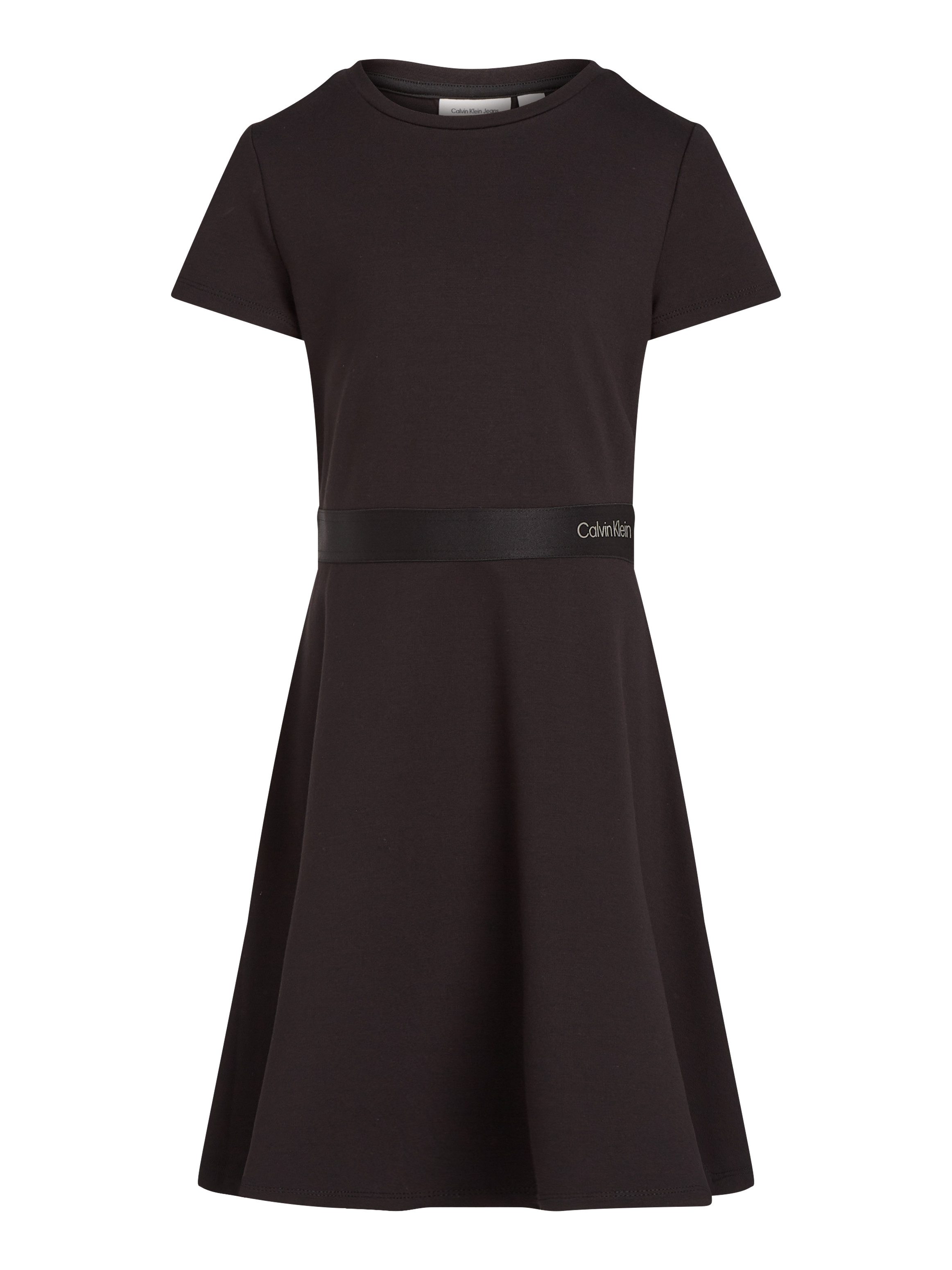 Calvin Klein Jurk in a-lijn LOGO TAPE SS PUNTO DRESS voor kinderen tot 16 jaar met logo-opdruk