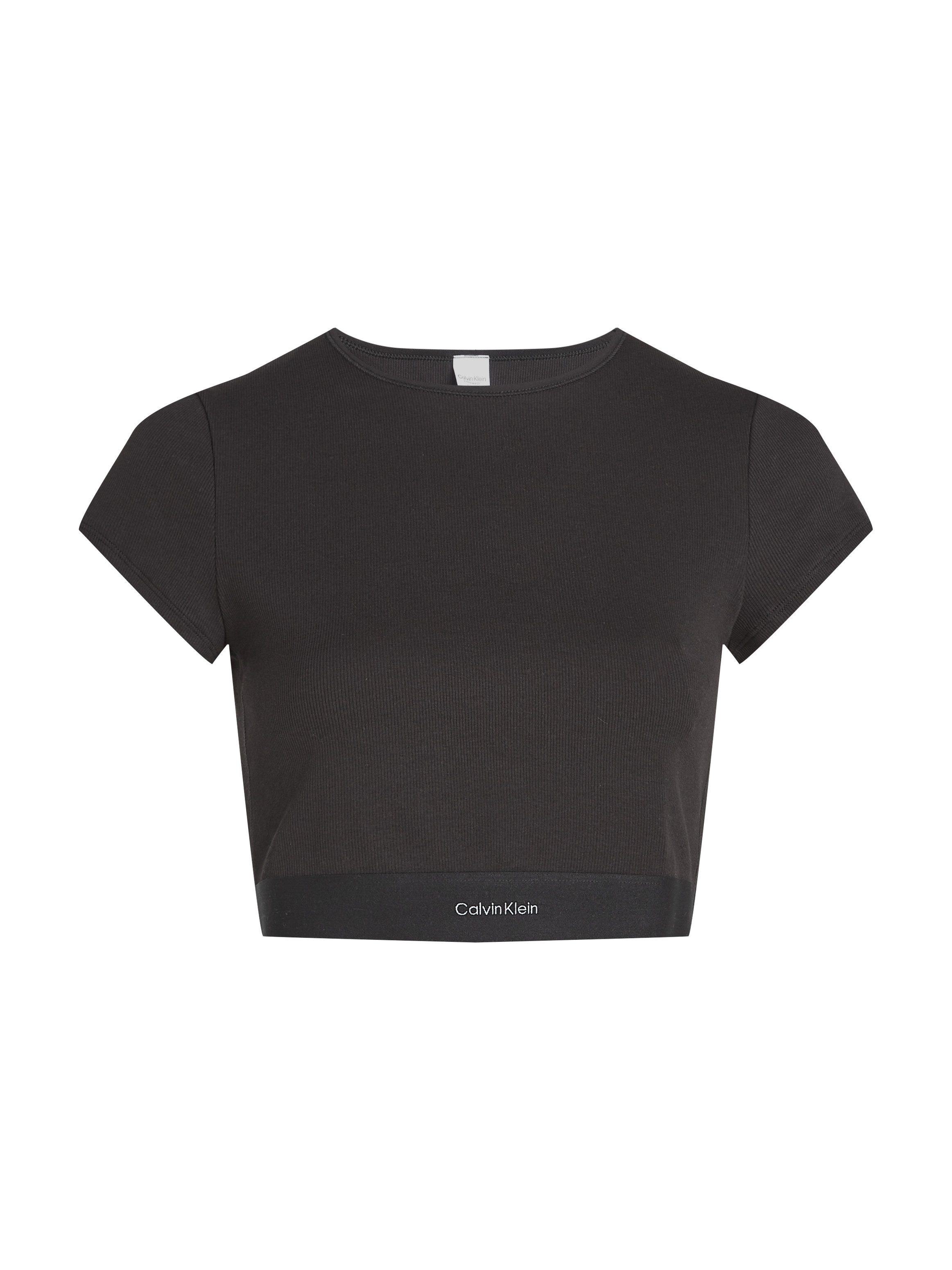 Calvin Klein T-shirt RIB CROP TEE met extra korte snit
